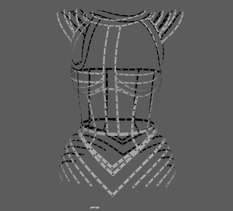 Dress wih corset 3D model_21