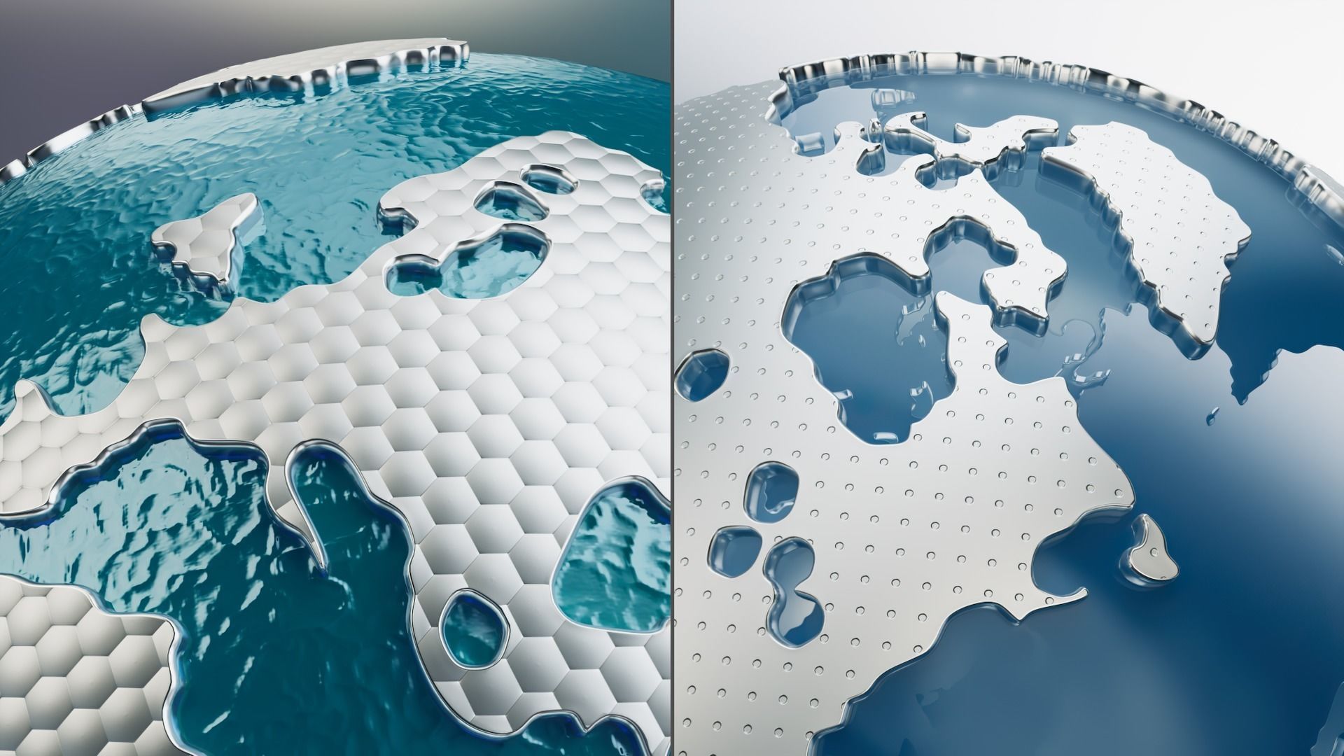 Sci-fi planet earth Low-poly 3D model_8