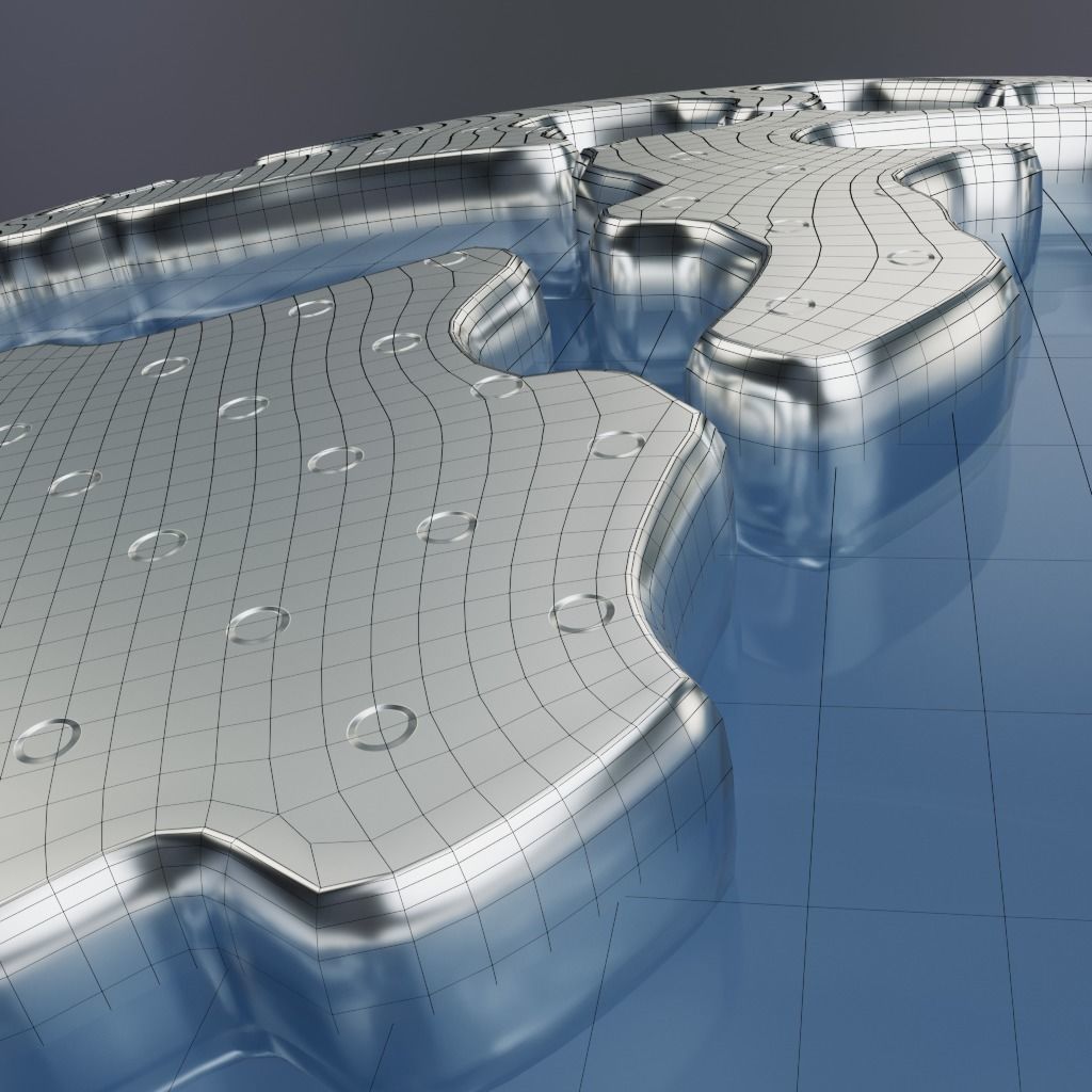 Sci-fi planet earth Low-poly 3D model_10