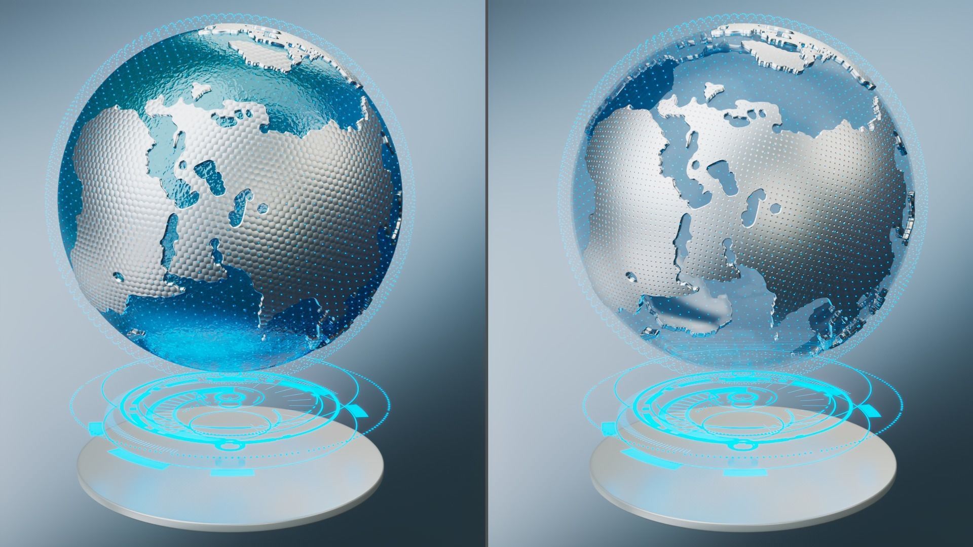 Sci-fi planet earth Low-poly 3D model_5