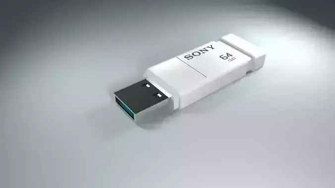 Realistic SONY Pendrive 3D model