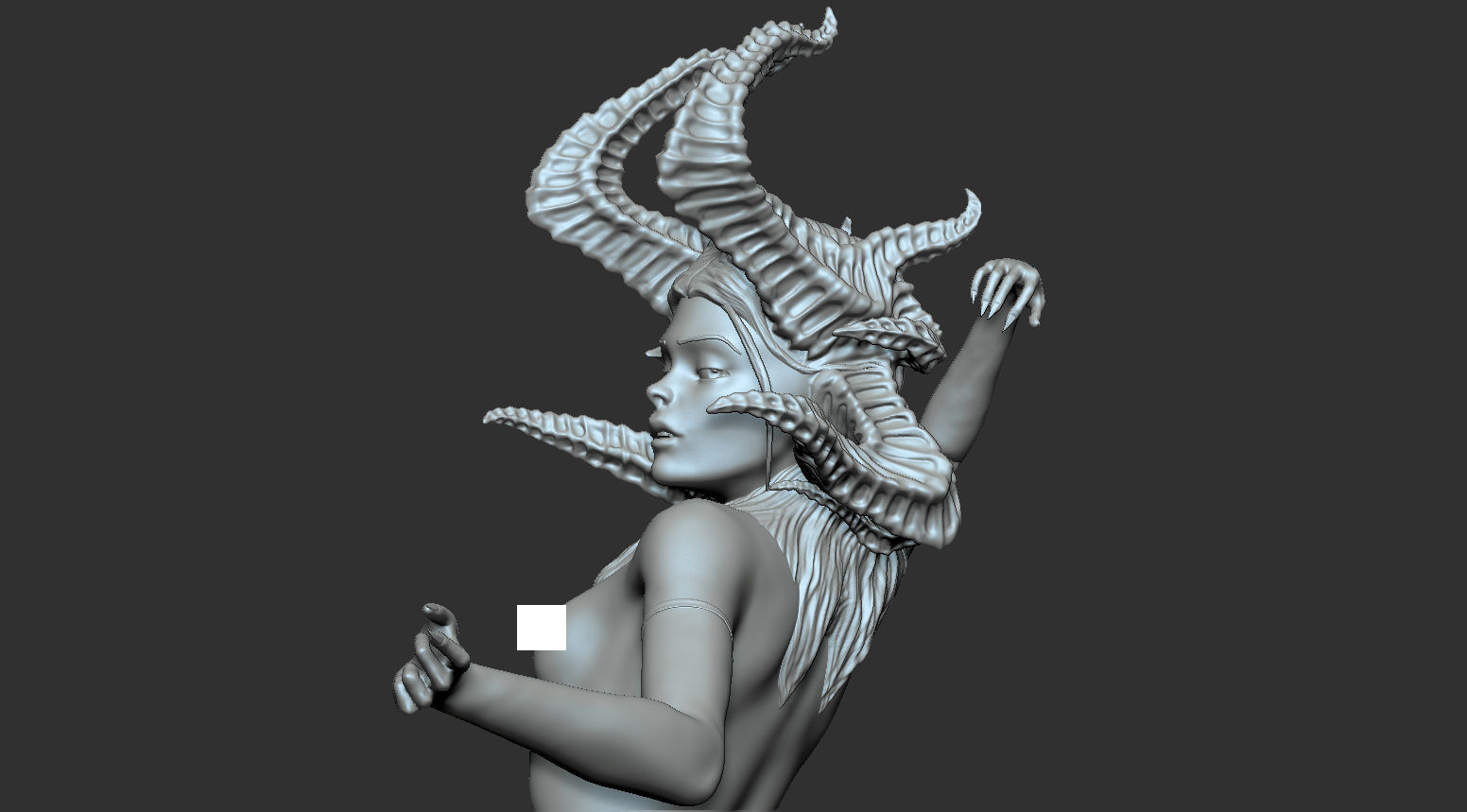 Succubus Statue - 3D printing 3D print model_1