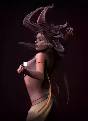 Succubus Statue - 3D printing 3D print model