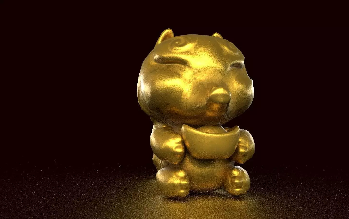 temple fox pending for fix Low-poly 3D model_0