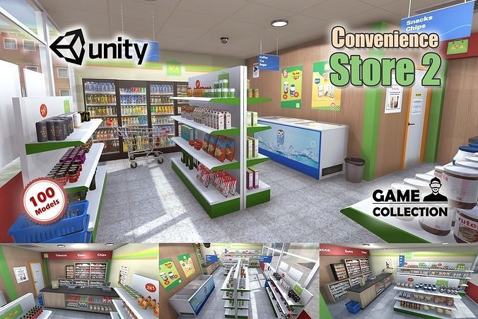 Convenience Store 2 Low-poly 3D model