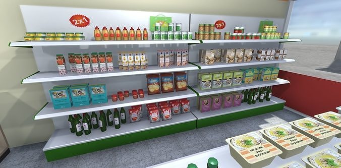 Convenience Store 2 Low-poly 3D model 5
