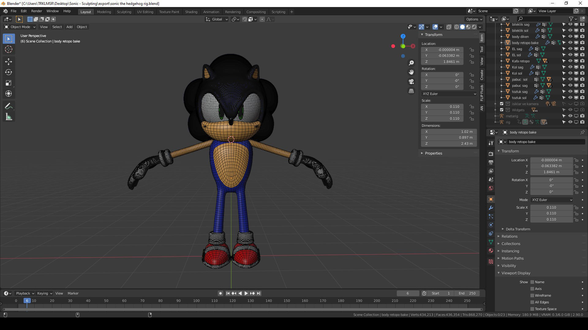 Sonic the Hedgehog 3D model_14