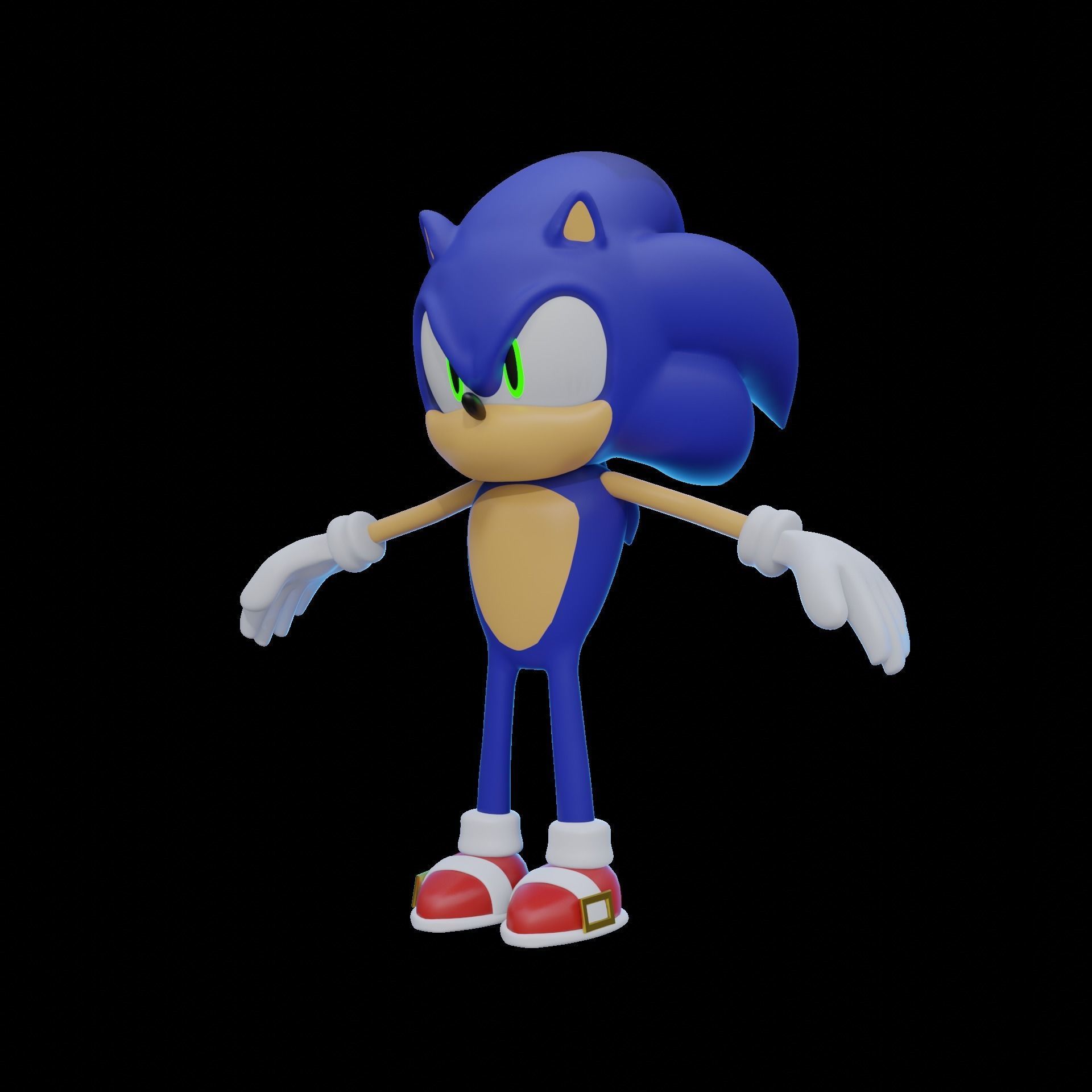 Sonic the Hedgehog 3D model_2
