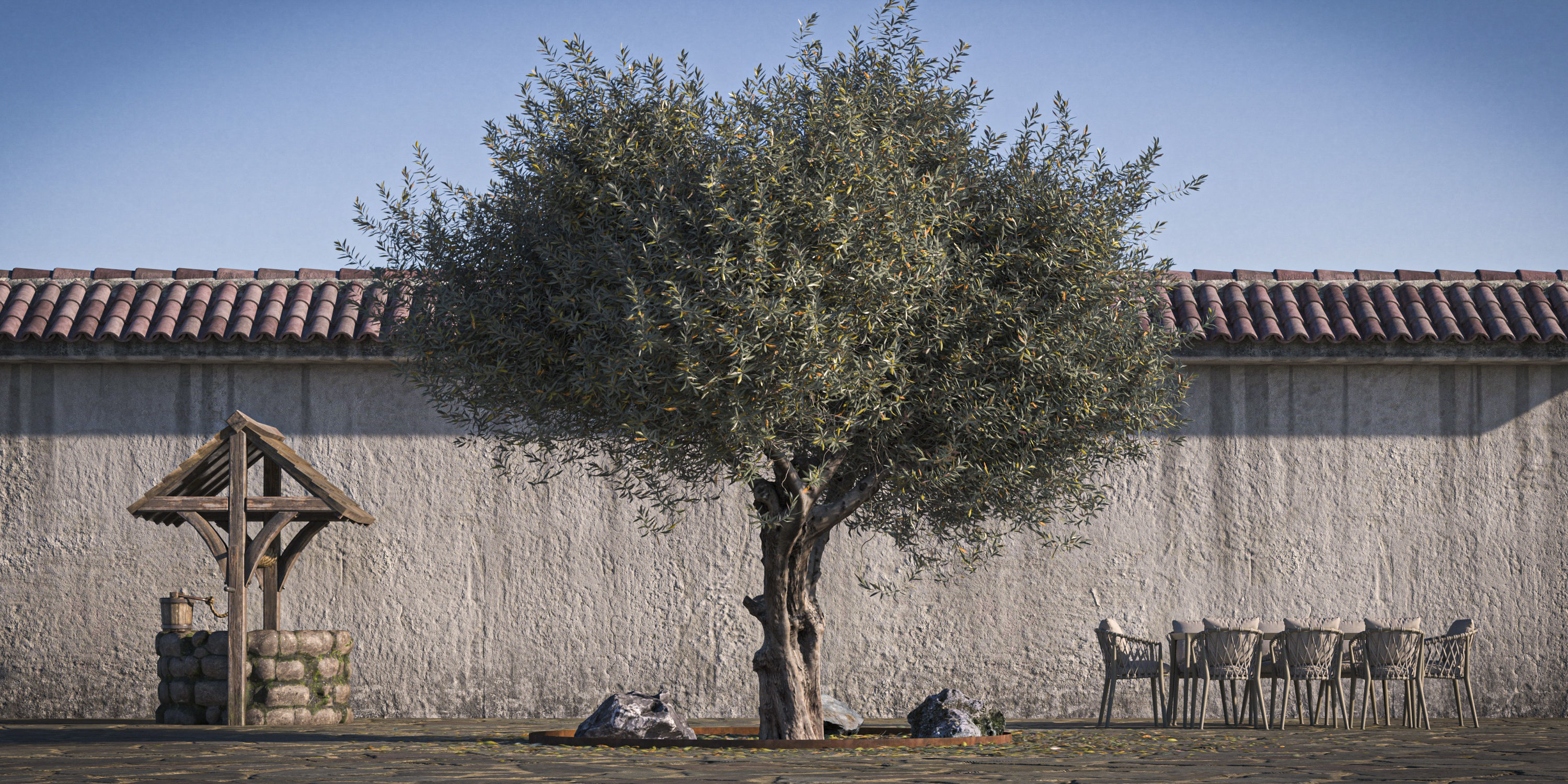 Olive Tree 03 RETOPO  3D model_3