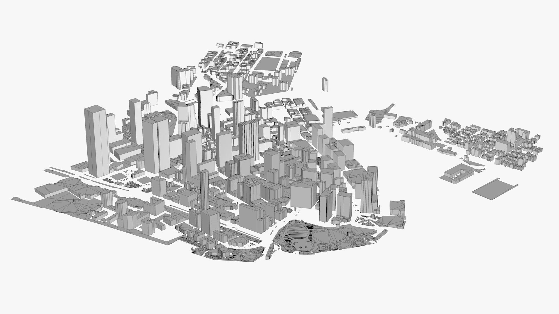 New York City Low-poly 3D model_6