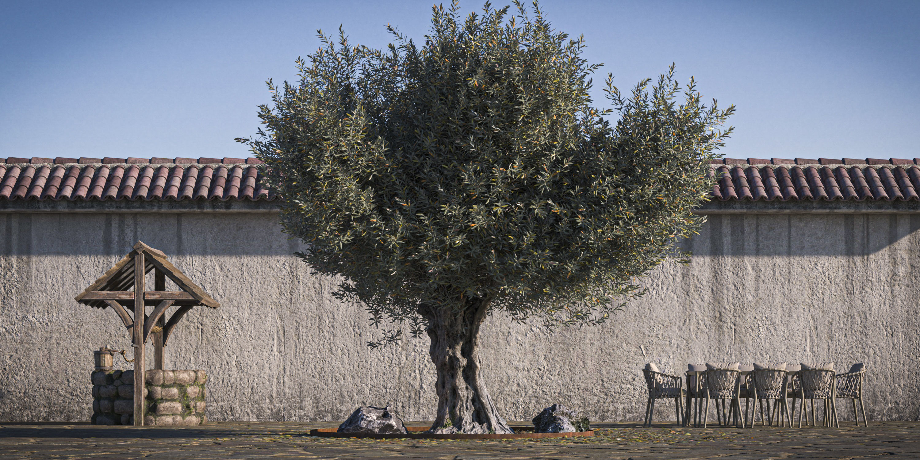 Olive Tree 04 RETOPO  3D model_2