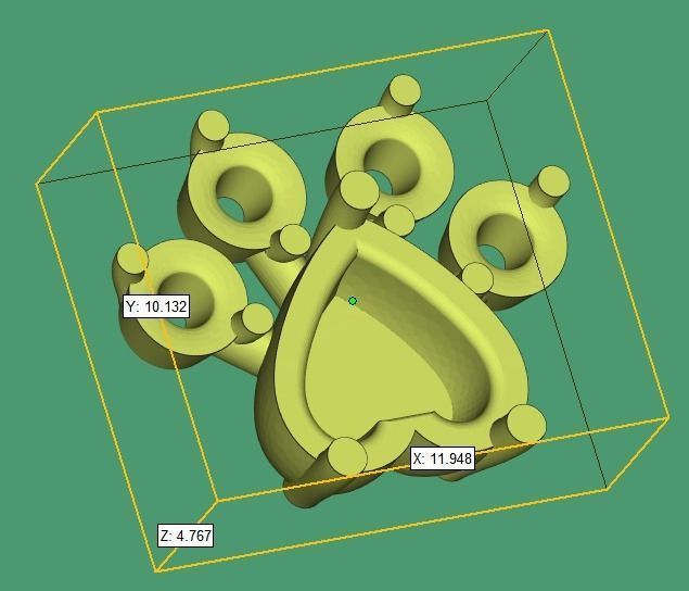 Puseta bear paw 3D print model_4