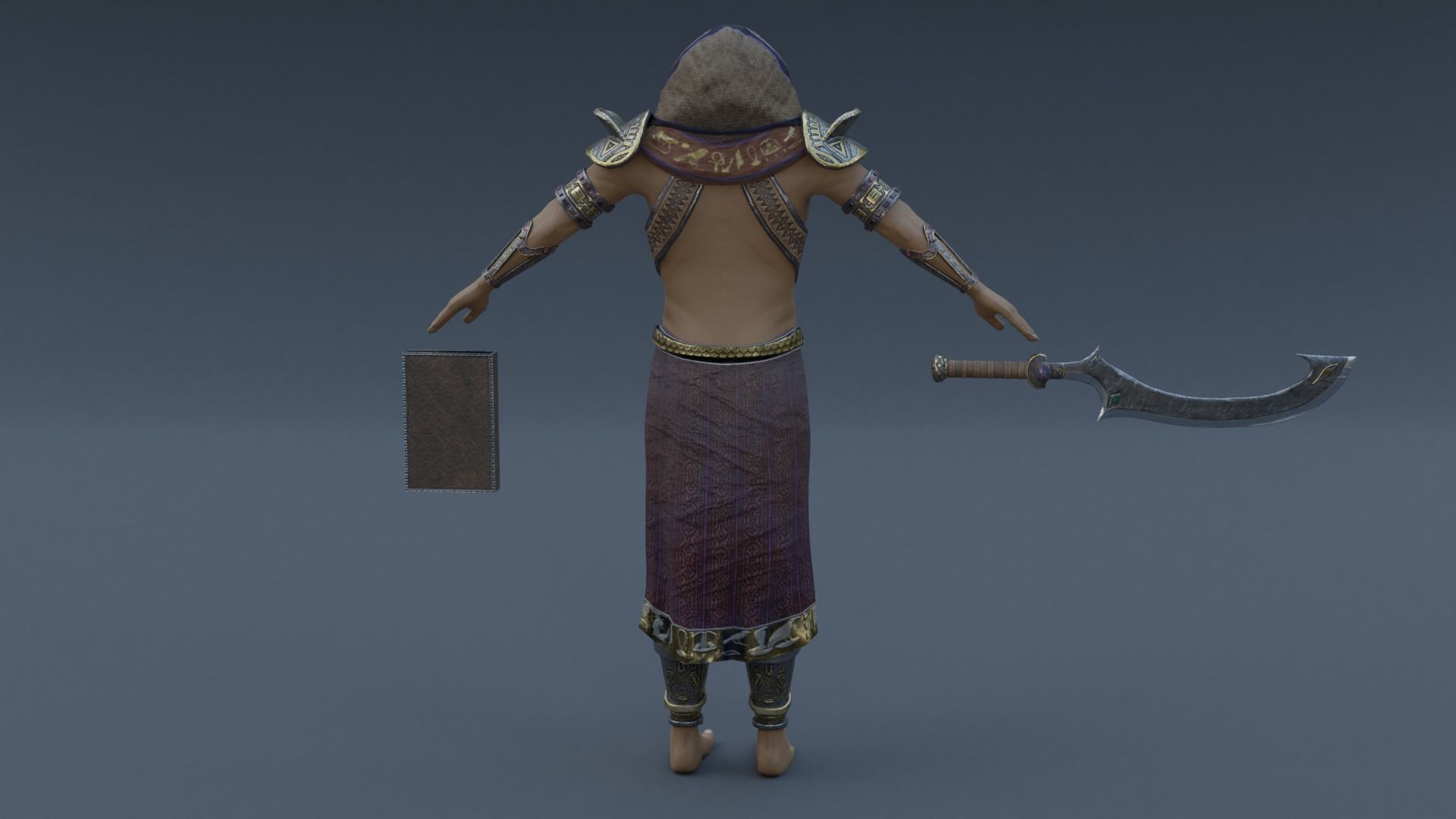 God Horus Low-poly 3D model_9
