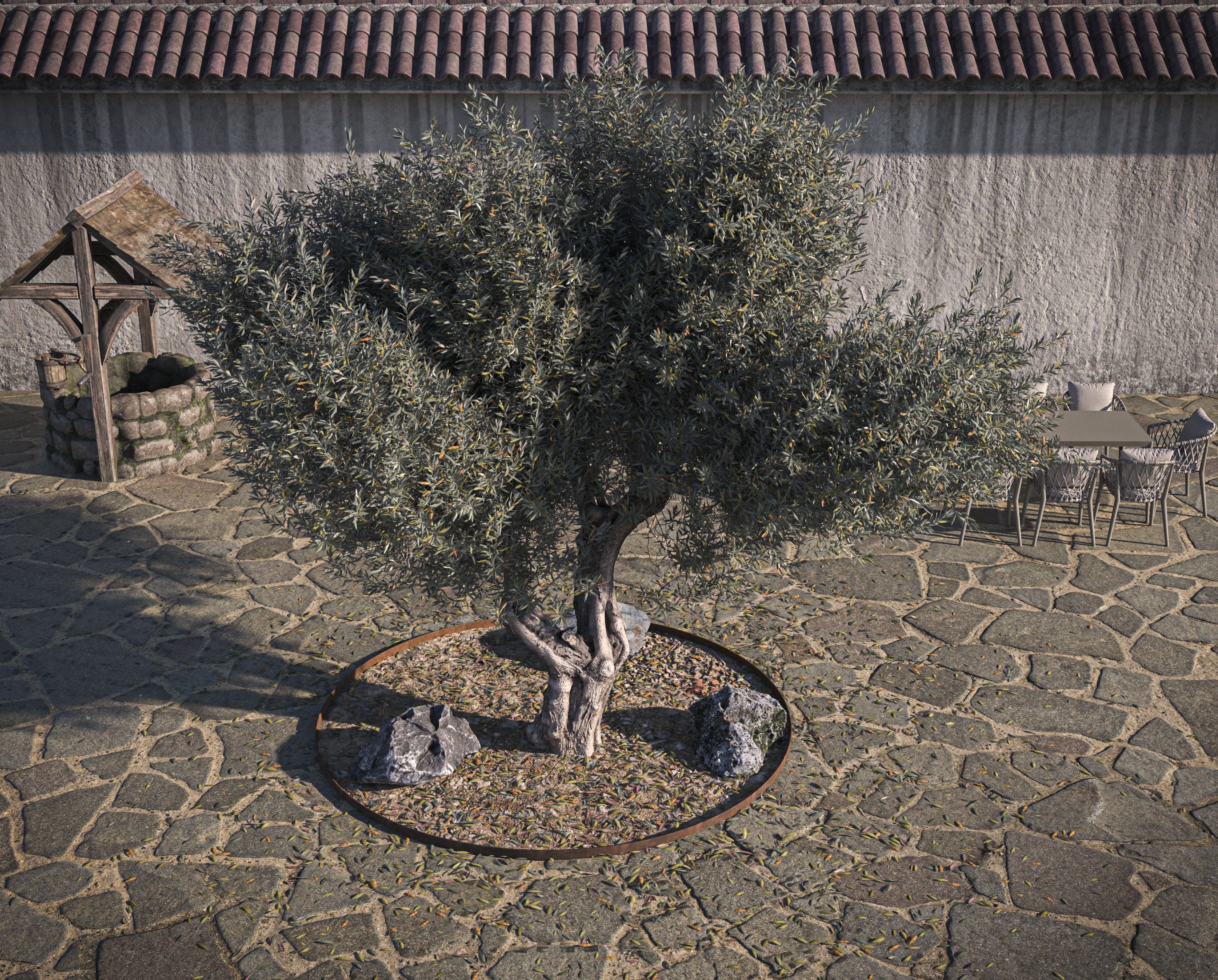 Olive Tree 06 RETOPO  3D model_5
