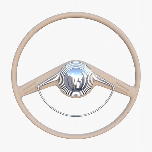 Generic 40s Car Steering Wheel 3D model