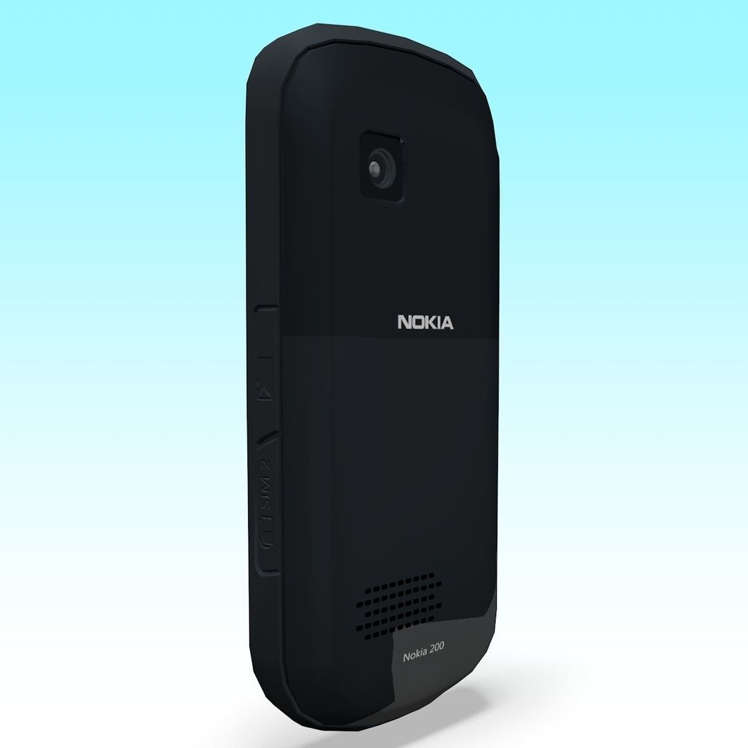 Phone Nokia 200 3D model_5