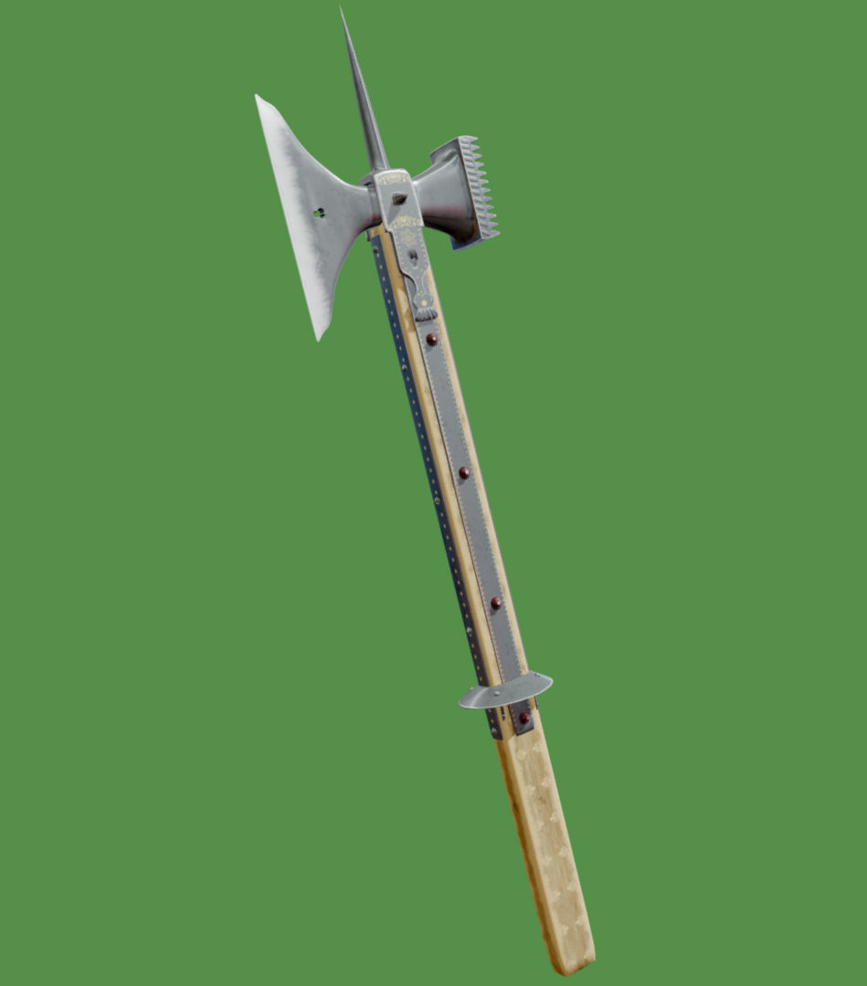 Medieval royal axe Free low-poly 3D model_2