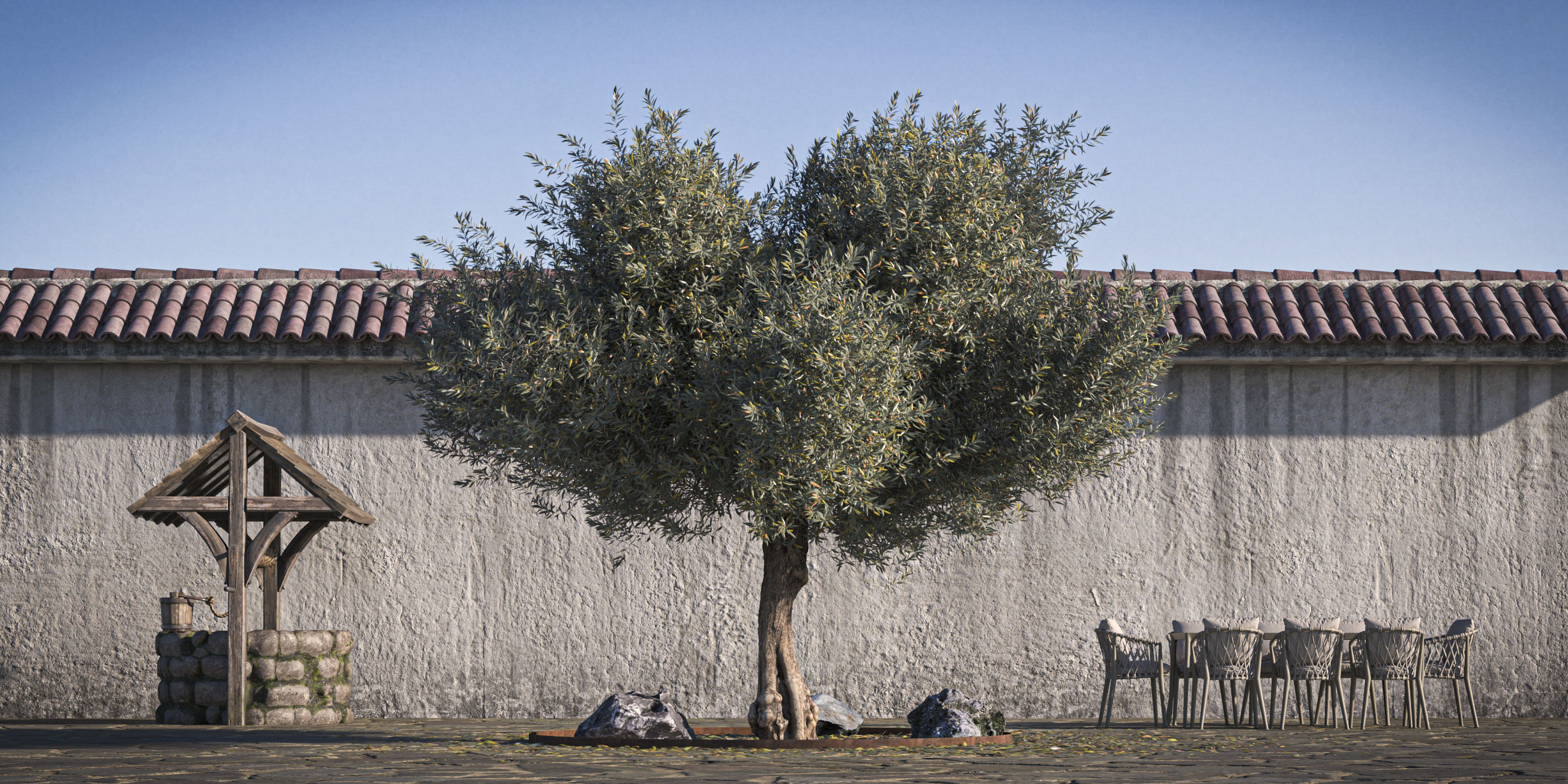 Olive Tree 07 RETOPO  3D model_2