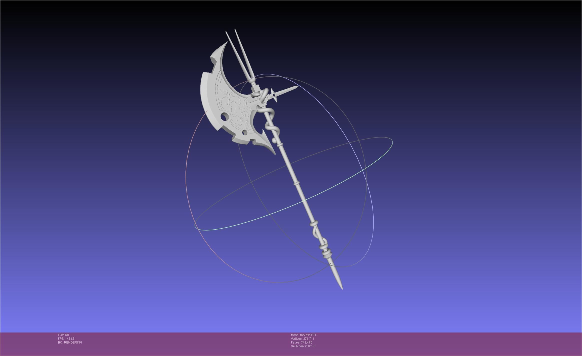 Gate Rory Mercury Axe Printable Assembly 3D print model_67