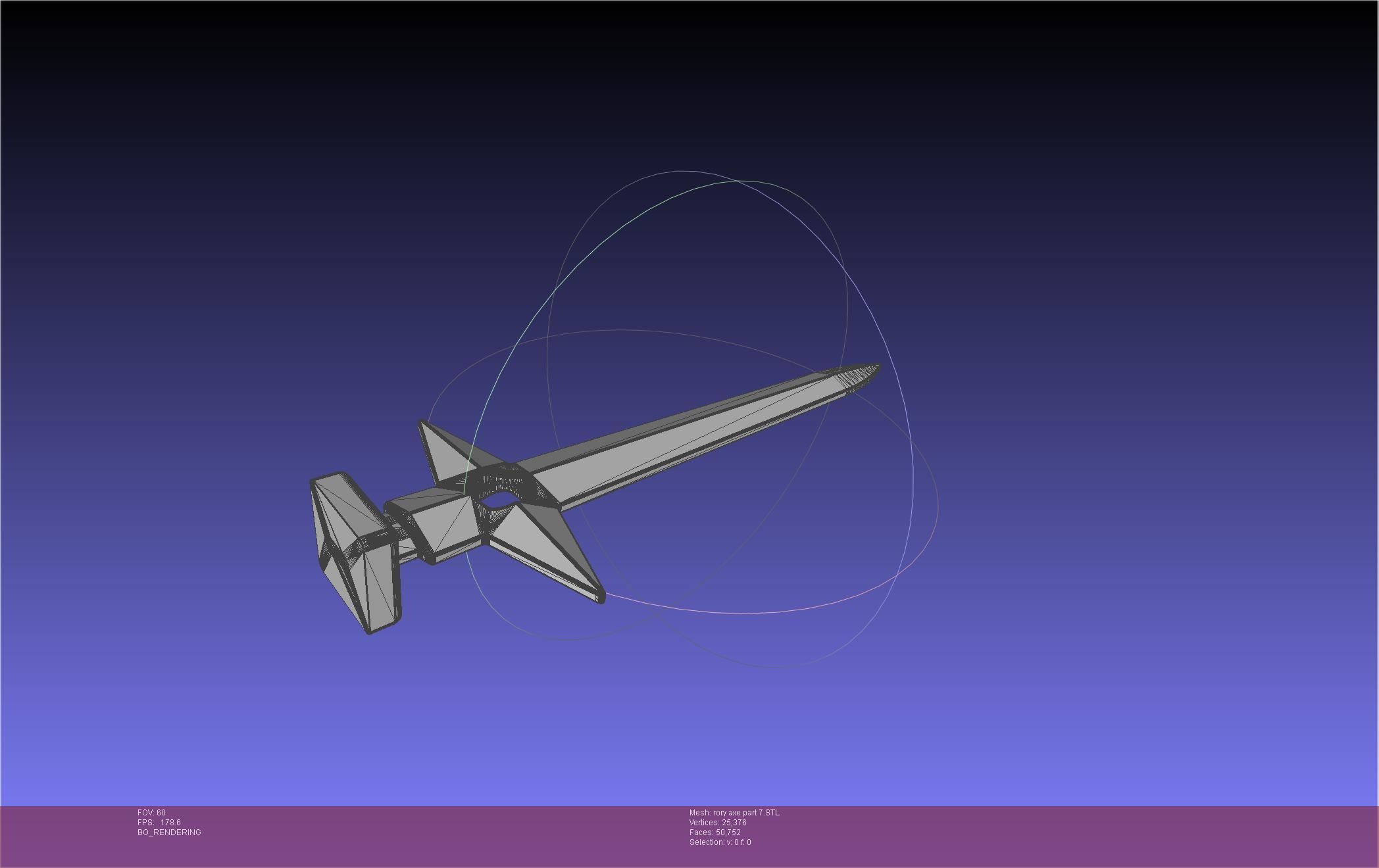 Gate Rory Mercury Axe Printable Assembly 3D print model_130
