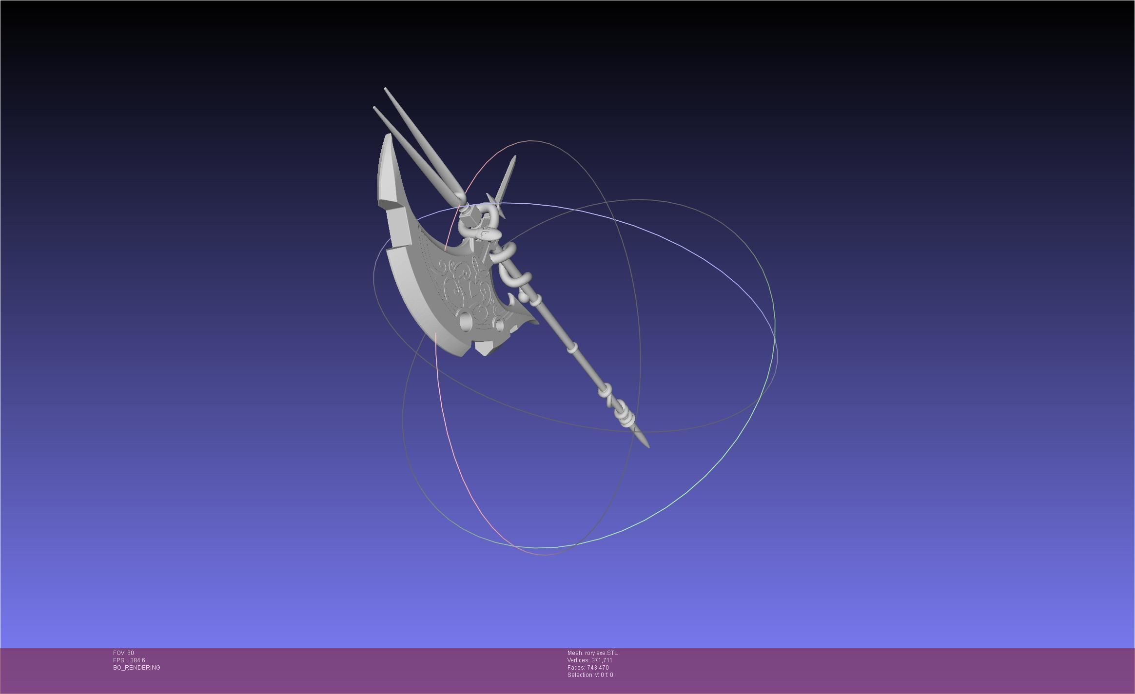 Gate Rory Mercury Axe Printable Assembly 3D print model_71