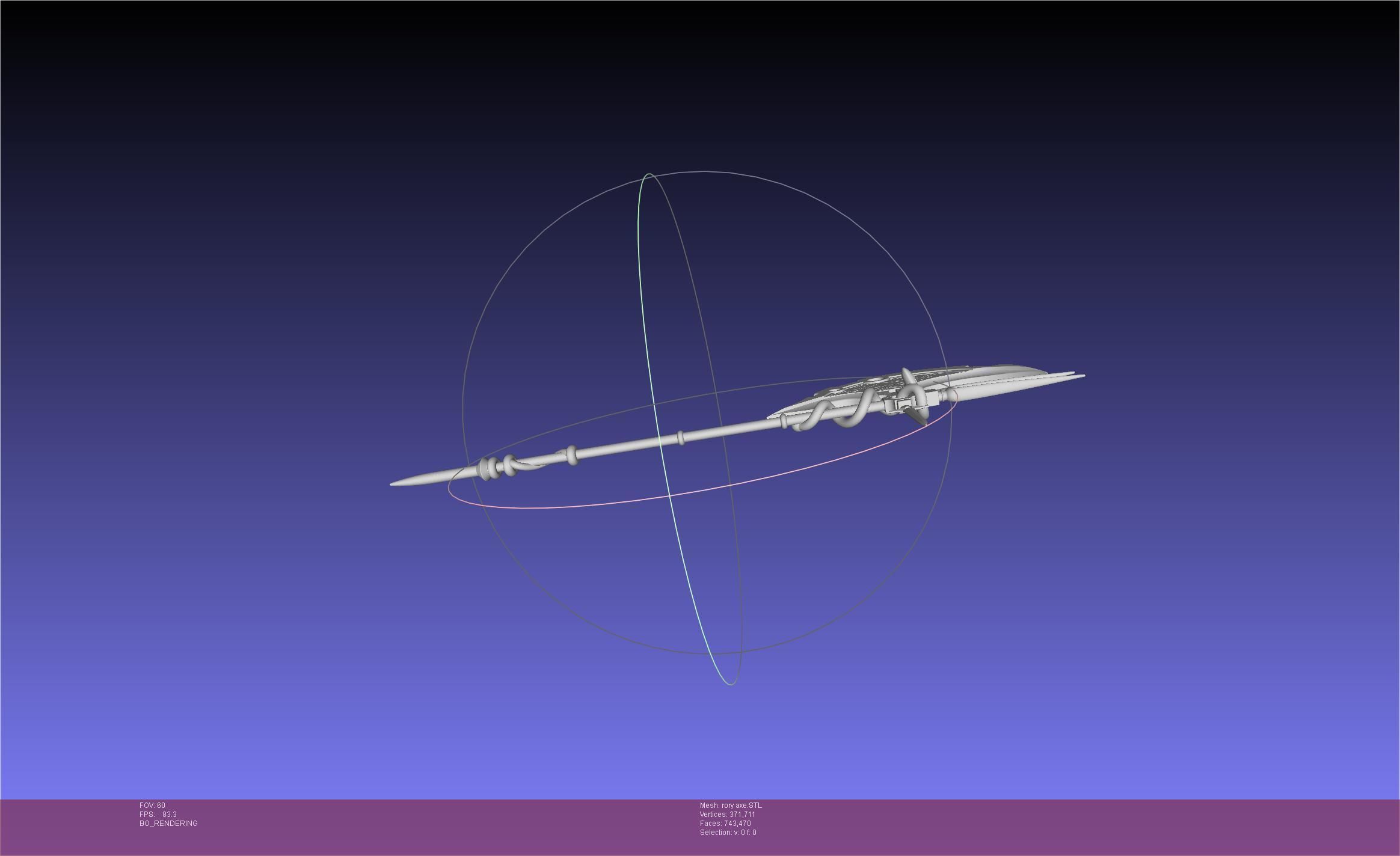 Gate Rory Mercury Axe Printable Assembly 3D print model_17