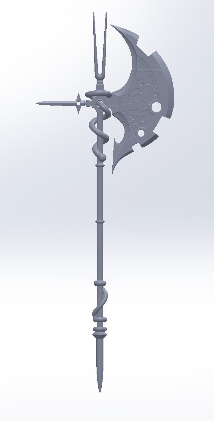 Gate Rory Mercury Axe Printable Assembly 3D print model_146