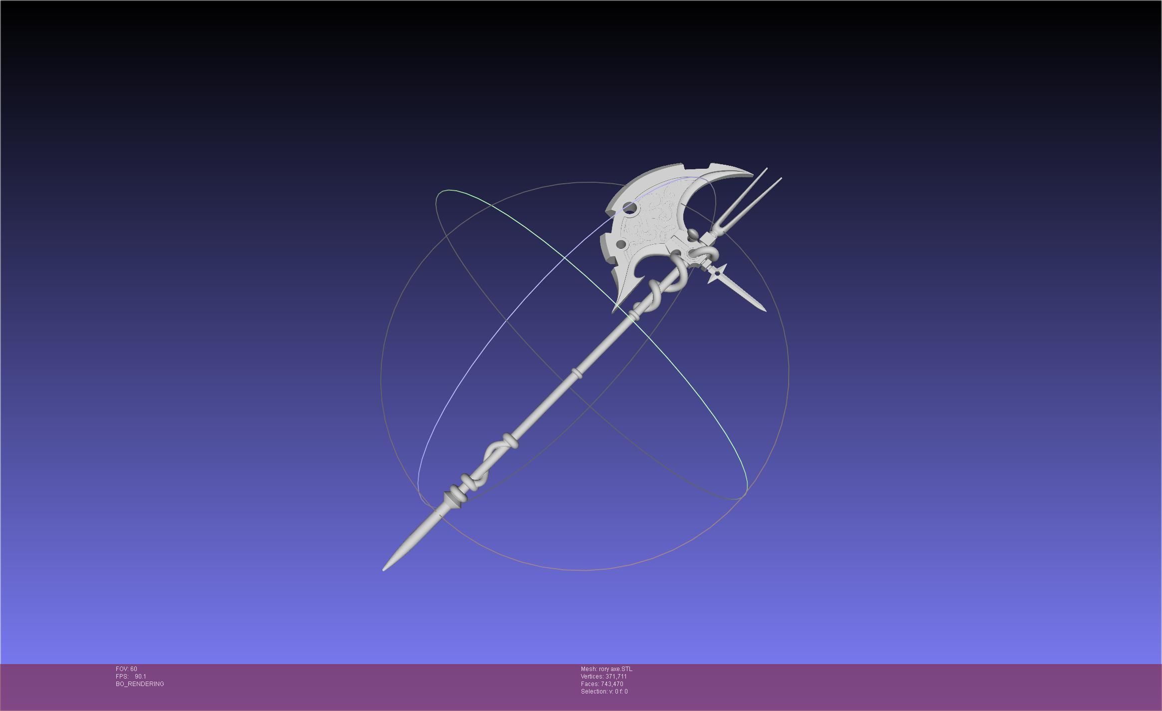 Gate Rory Mercury Axe Printable Assembly 3D print model_13