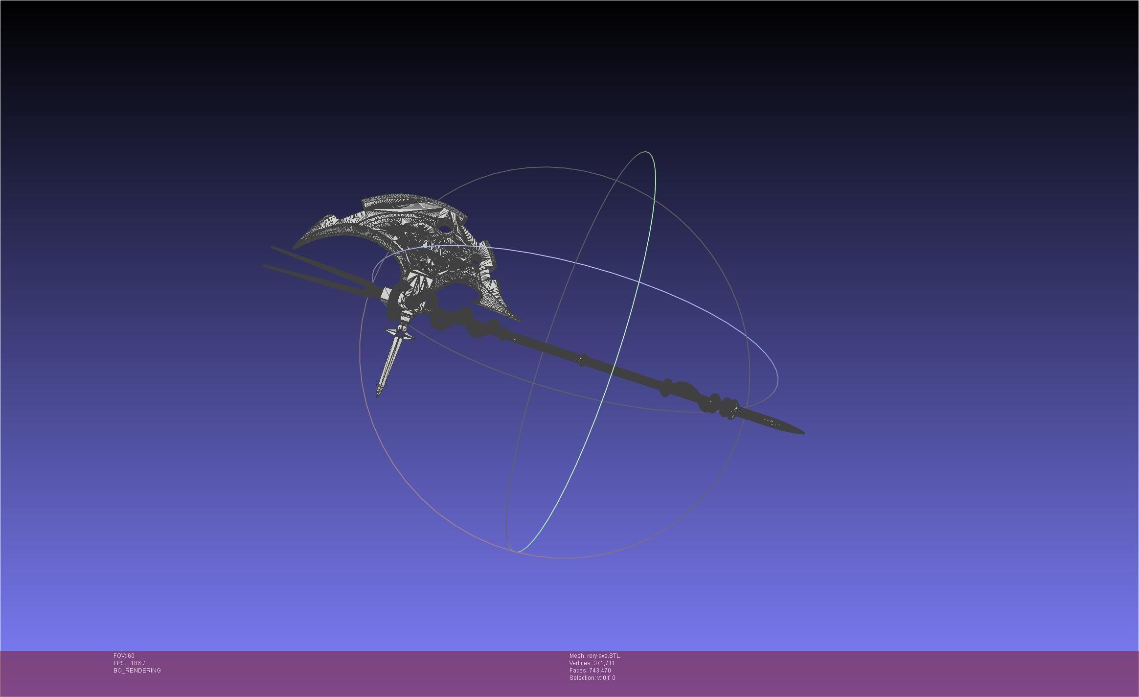 Gate Rory Mercury Axe Printable Assembly 3D print model_78