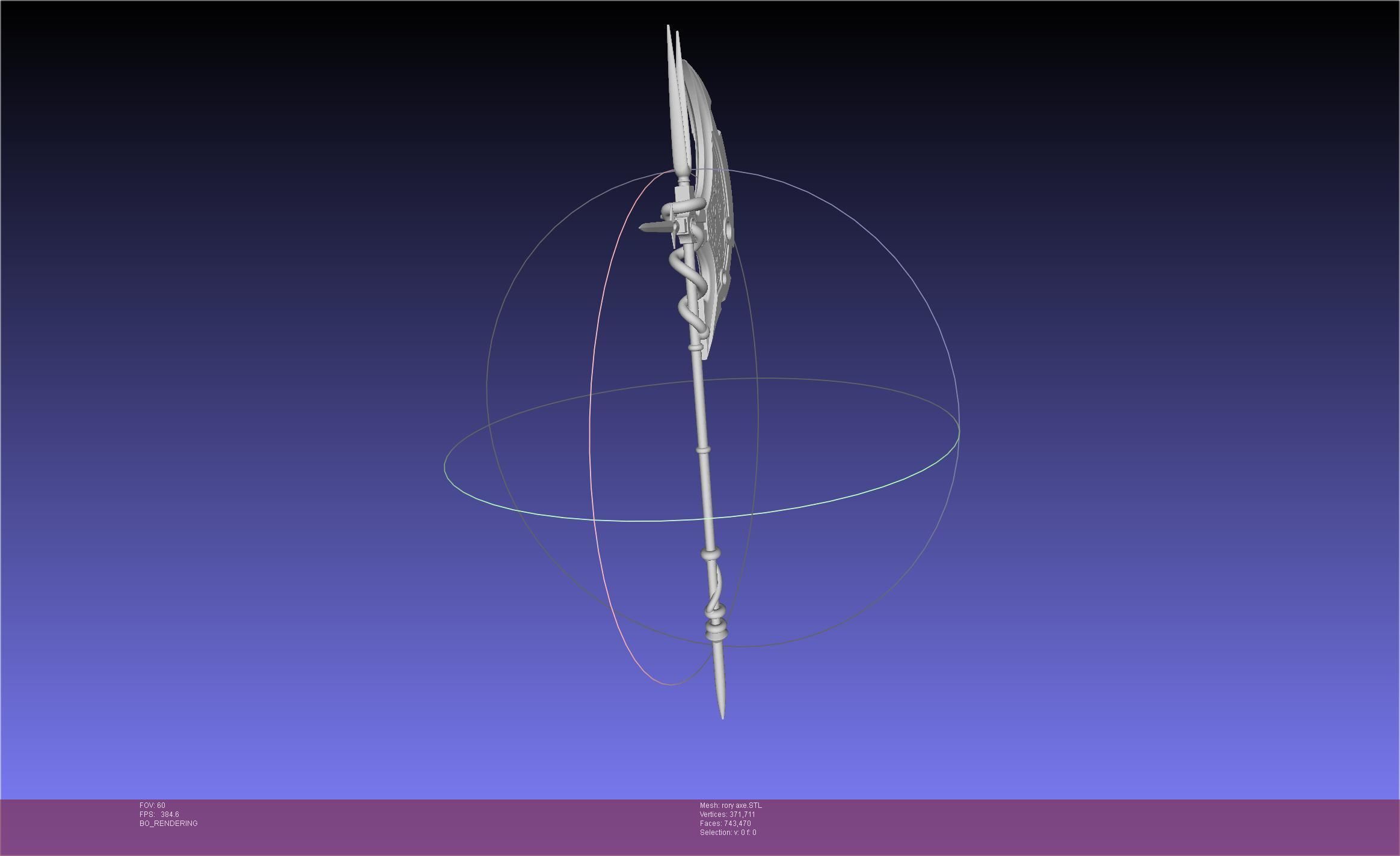 Gate Rory Mercury Axe Printable Assembly 3D print model_69