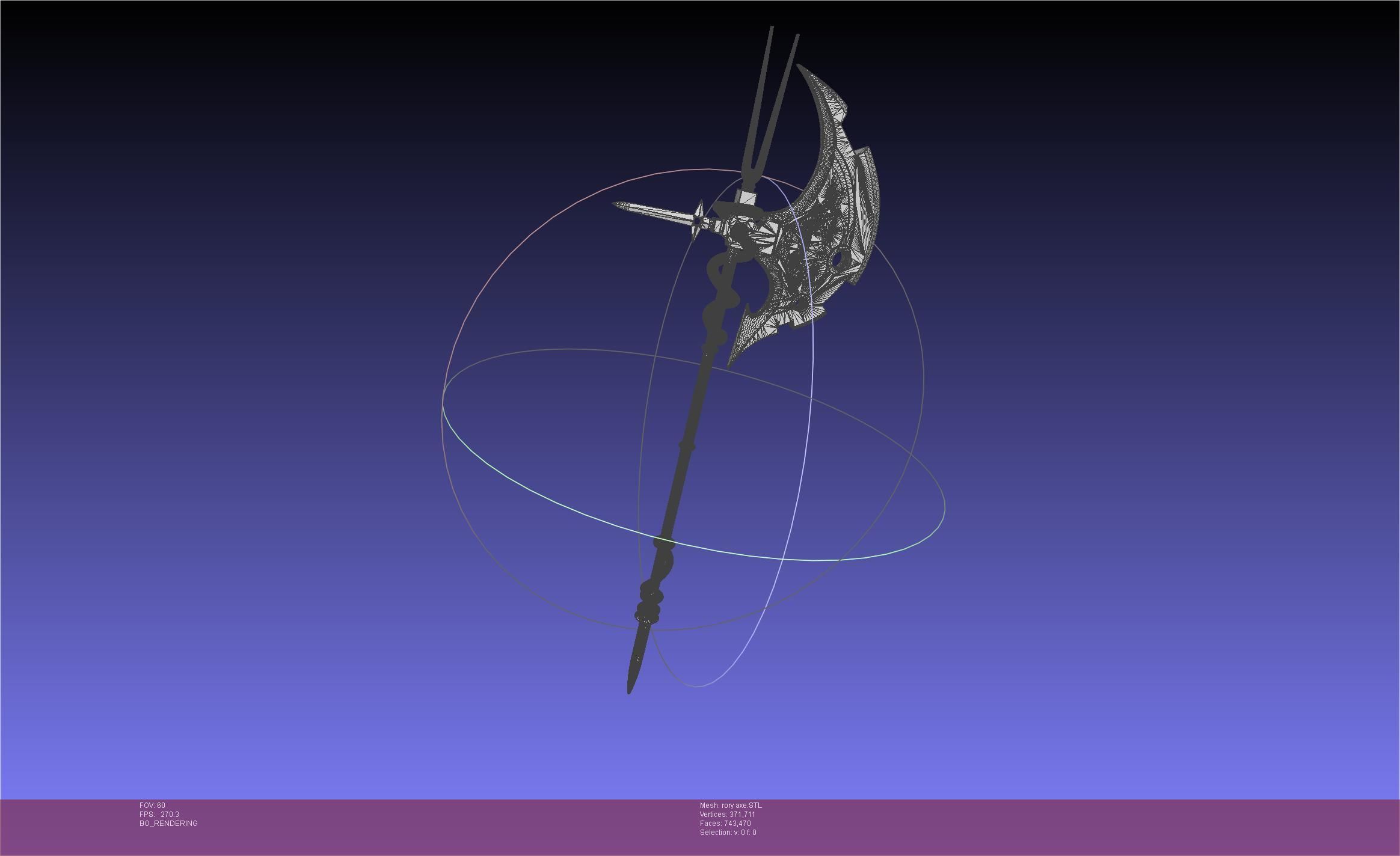 Gate Rory Mercury Axe Printable Assembly 3D print model_84