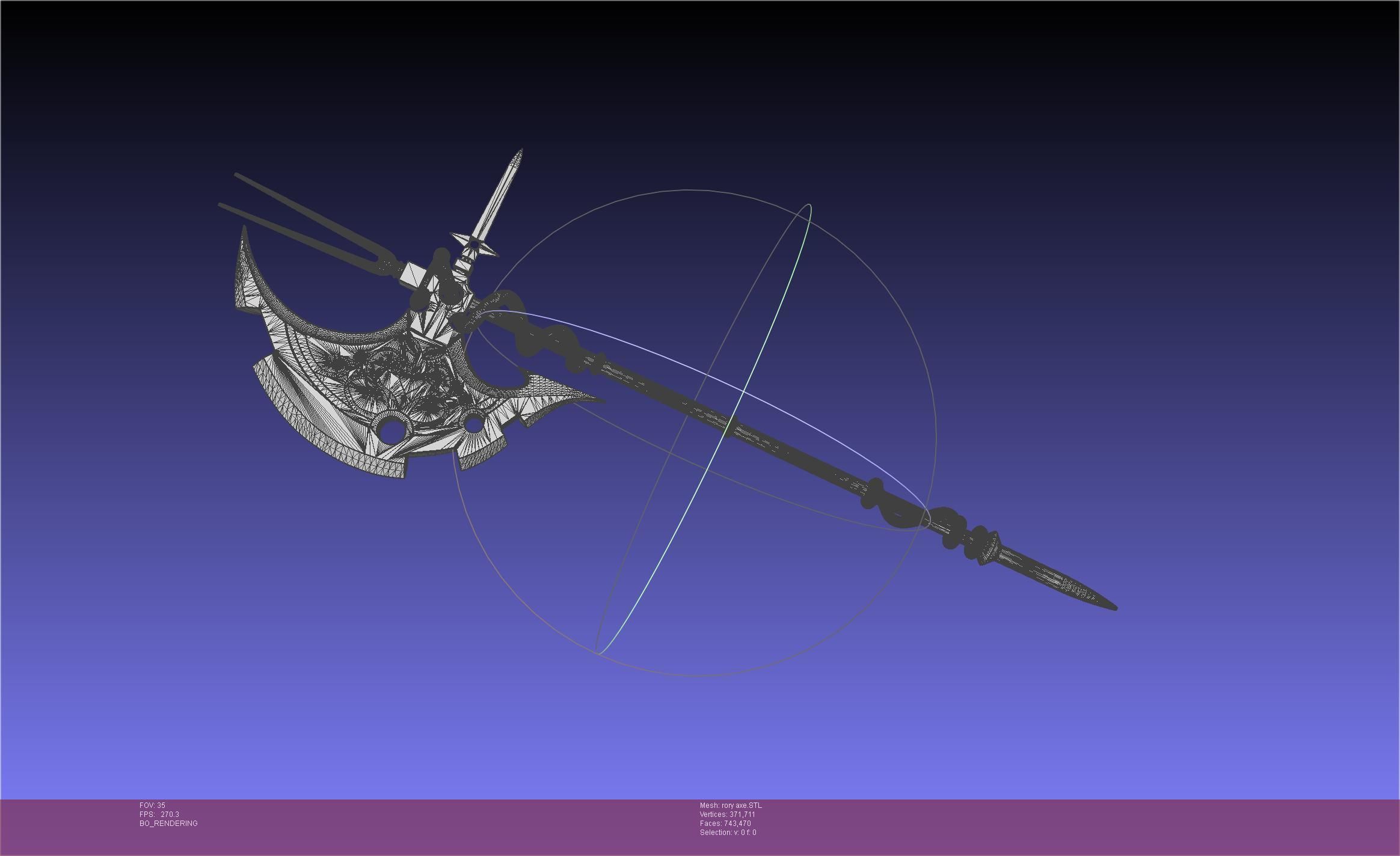Gate Rory Mercury Axe Printable Assembly 3D print model_102