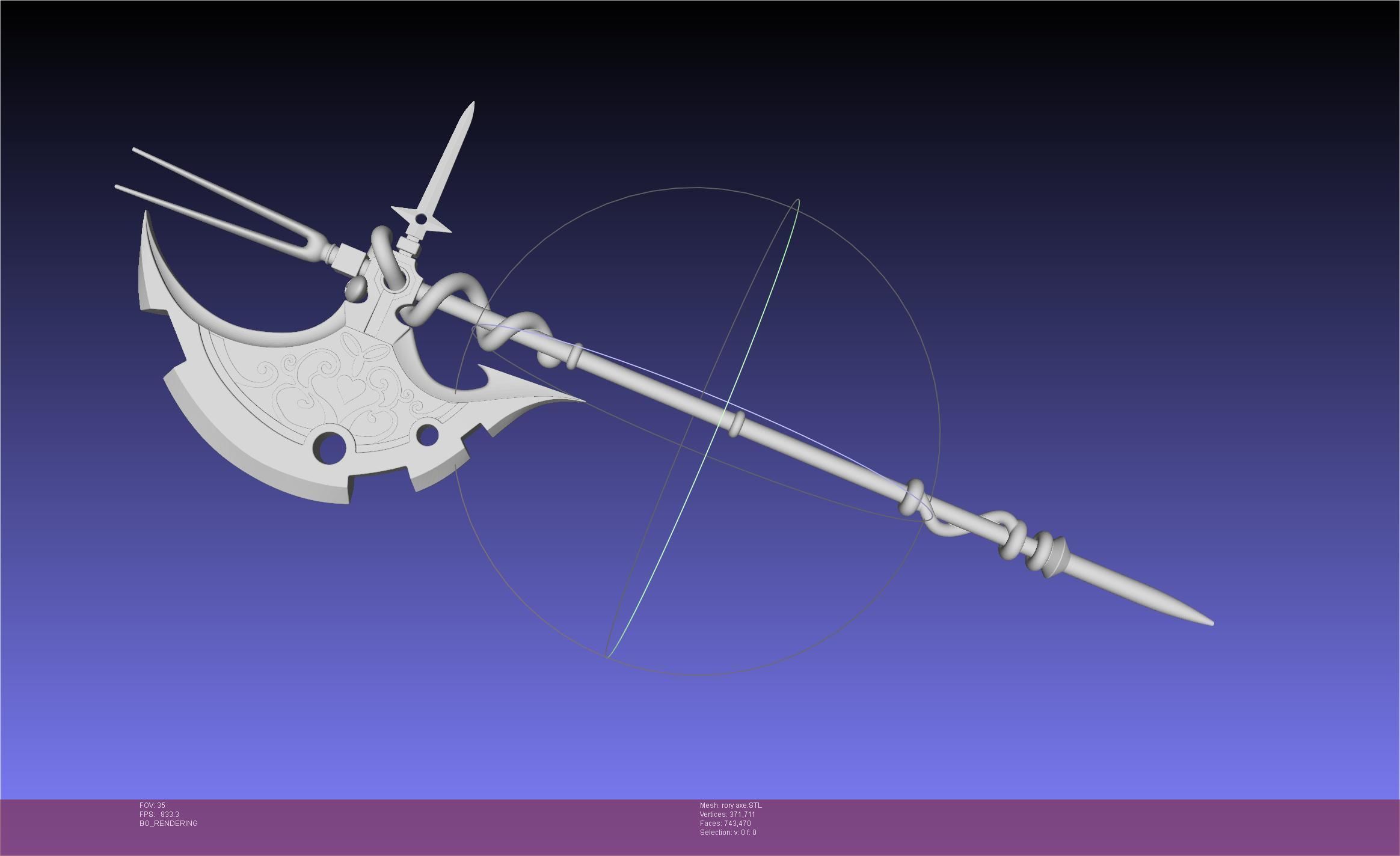 Gate Rory Mercury Axe Printable Assembly 3D print model_107