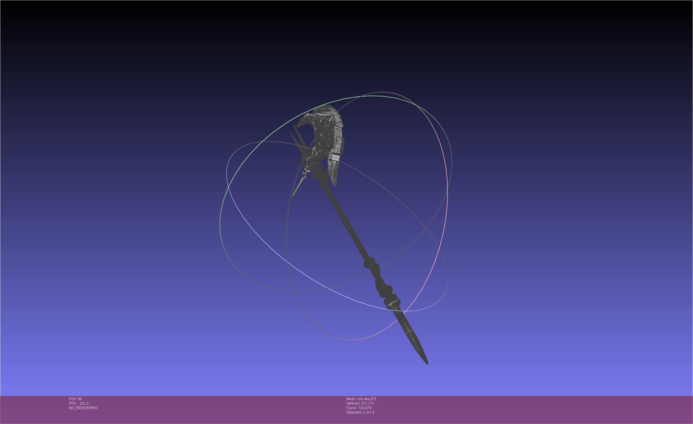 Gate Rory Mercury Axe Printable Assembly 3D print model_91