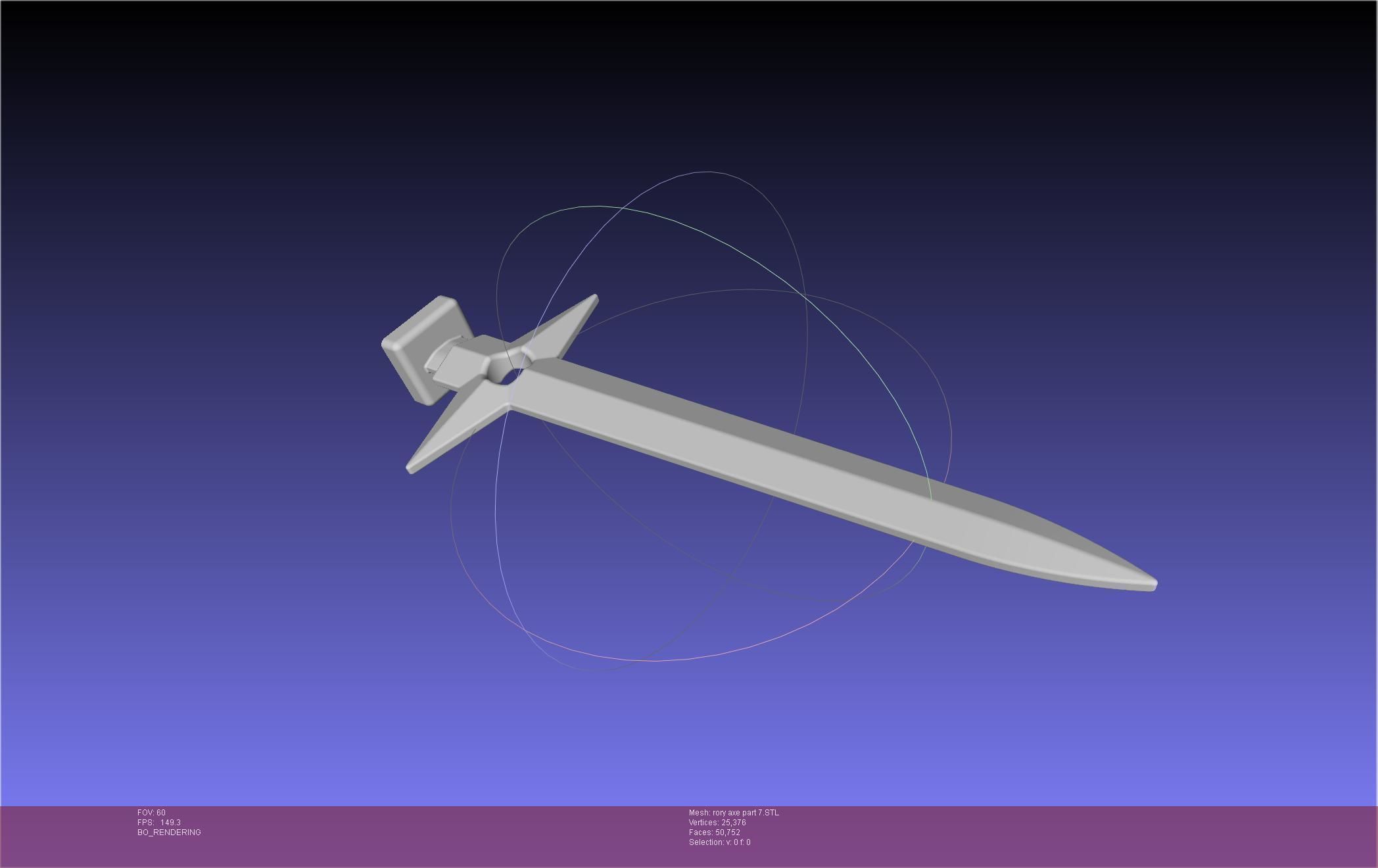 Gate Rory Mercury Axe Printable Assembly 3D print model_129