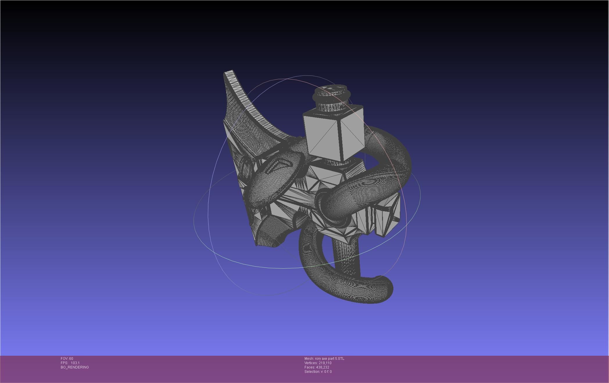 Gate Rory Mercury Axe Printable Assembly 3D print model_3