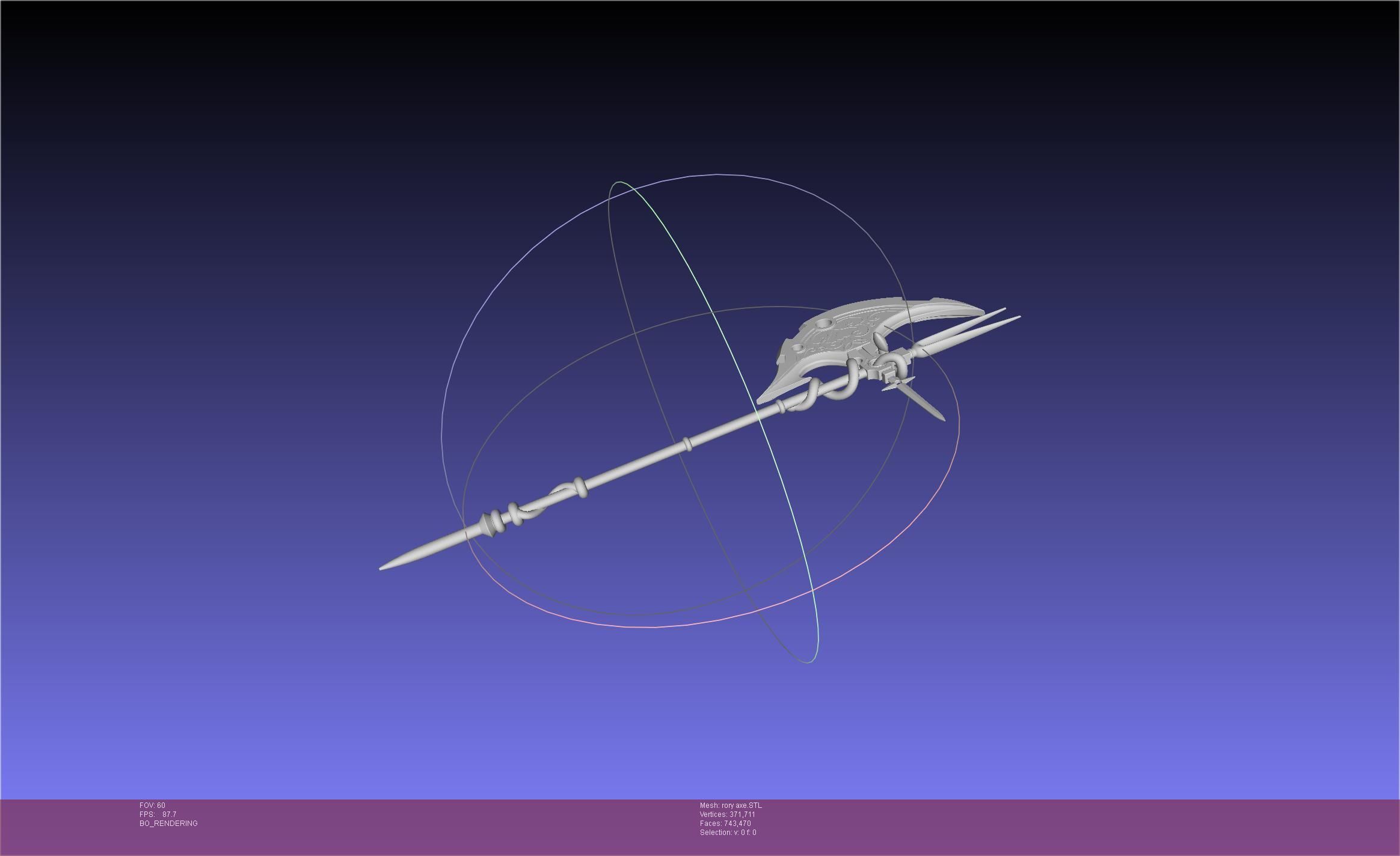 Gate Rory Mercury Axe Printable Assembly 3D print model_14