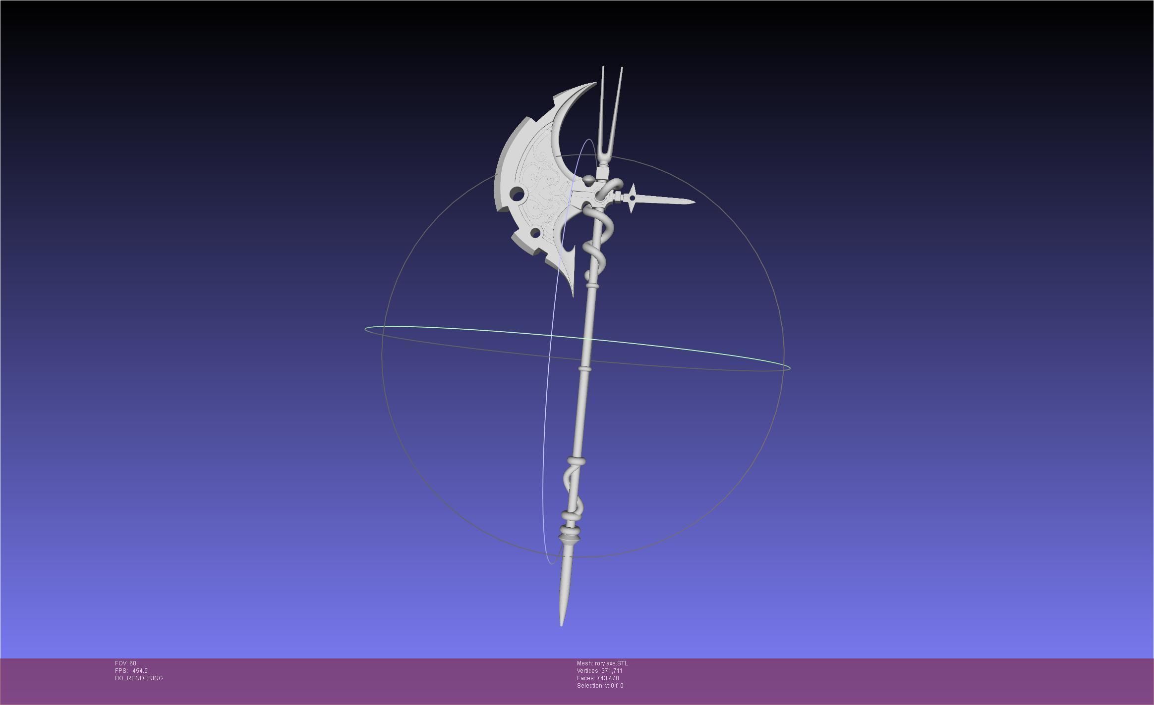 Gate Rory Mercury Axe Printable Assembly 3D print model_64