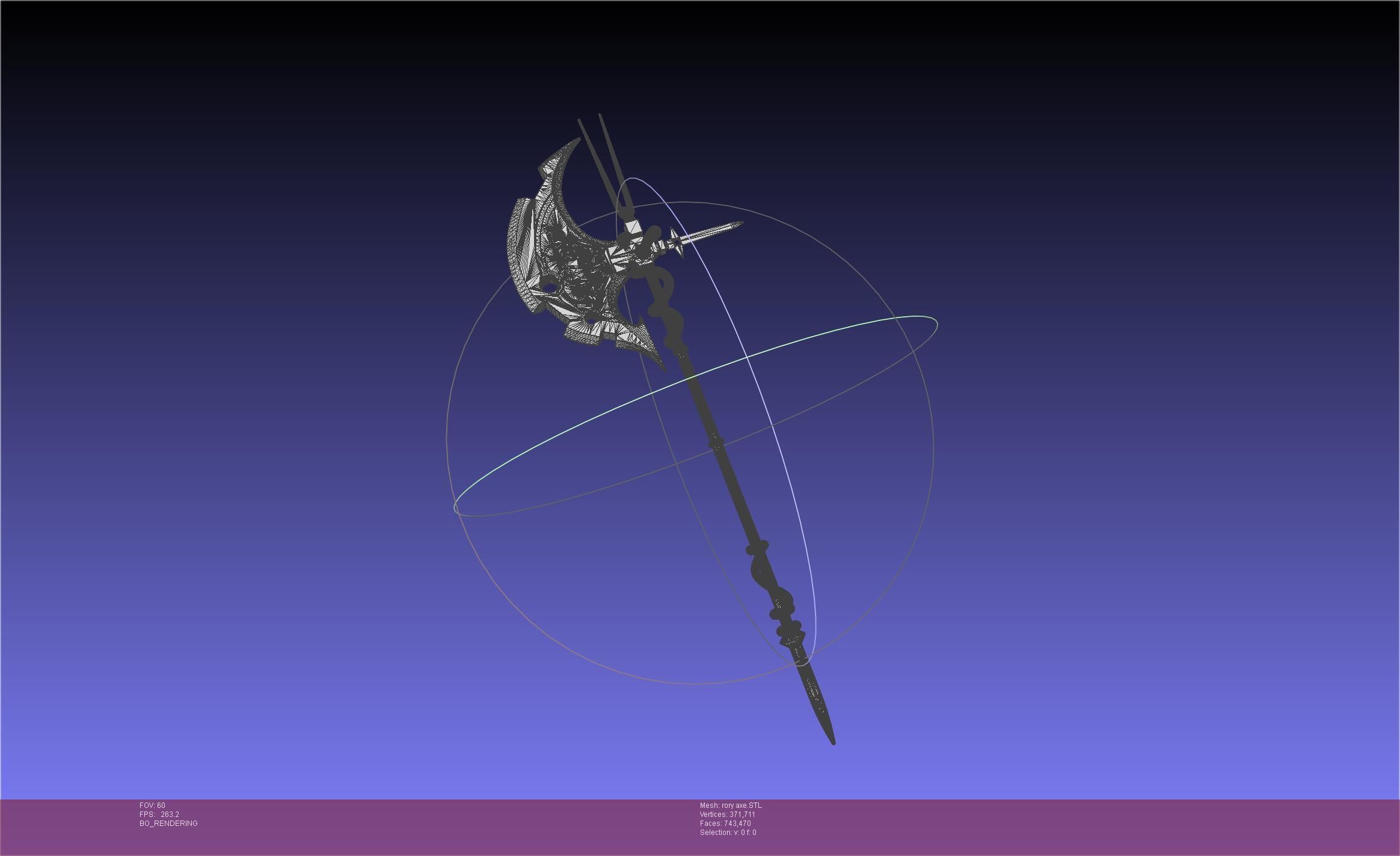 Gate Rory Mercury Axe Printable Assembly 3D print model_86
