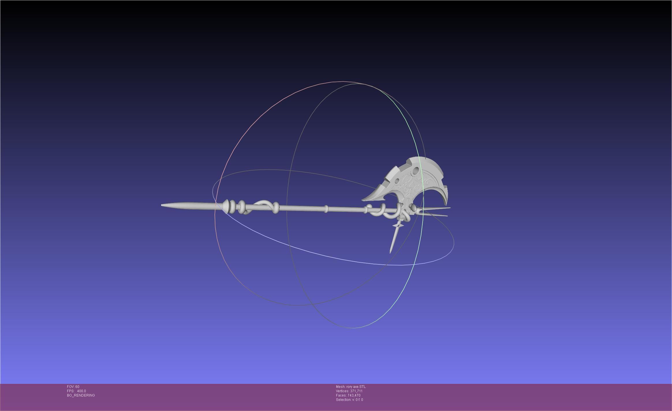 Gate Rory Mercury Axe Printable Assembly 3D print model_47