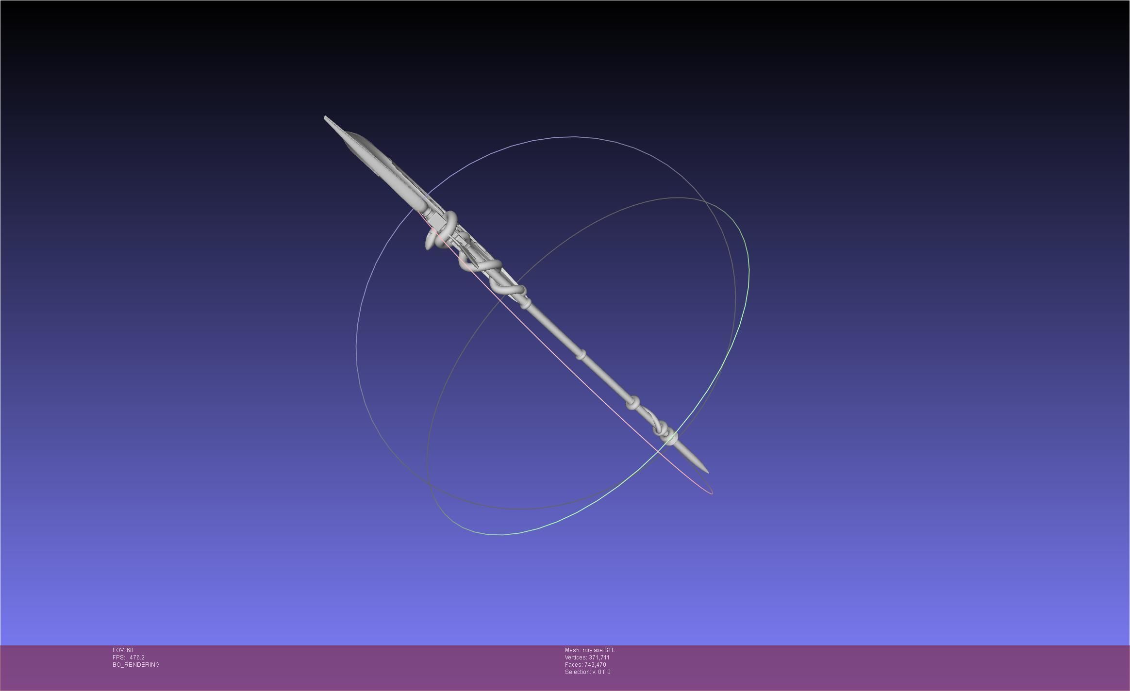 Gate Rory Mercury Axe Printable Assembly 3D print model_73