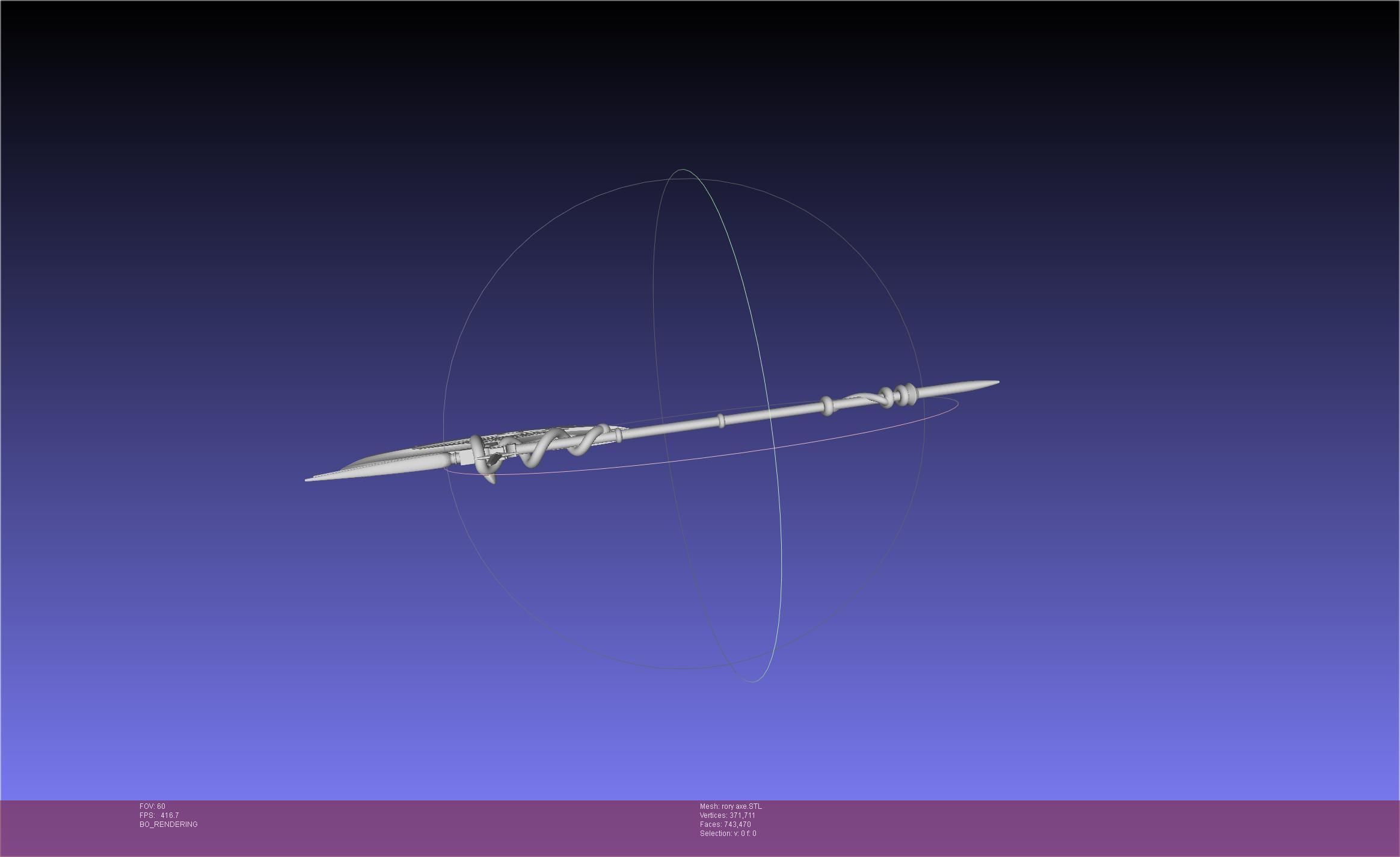 Gate Rory Mercury Axe Printable Assembly 3D print model_42