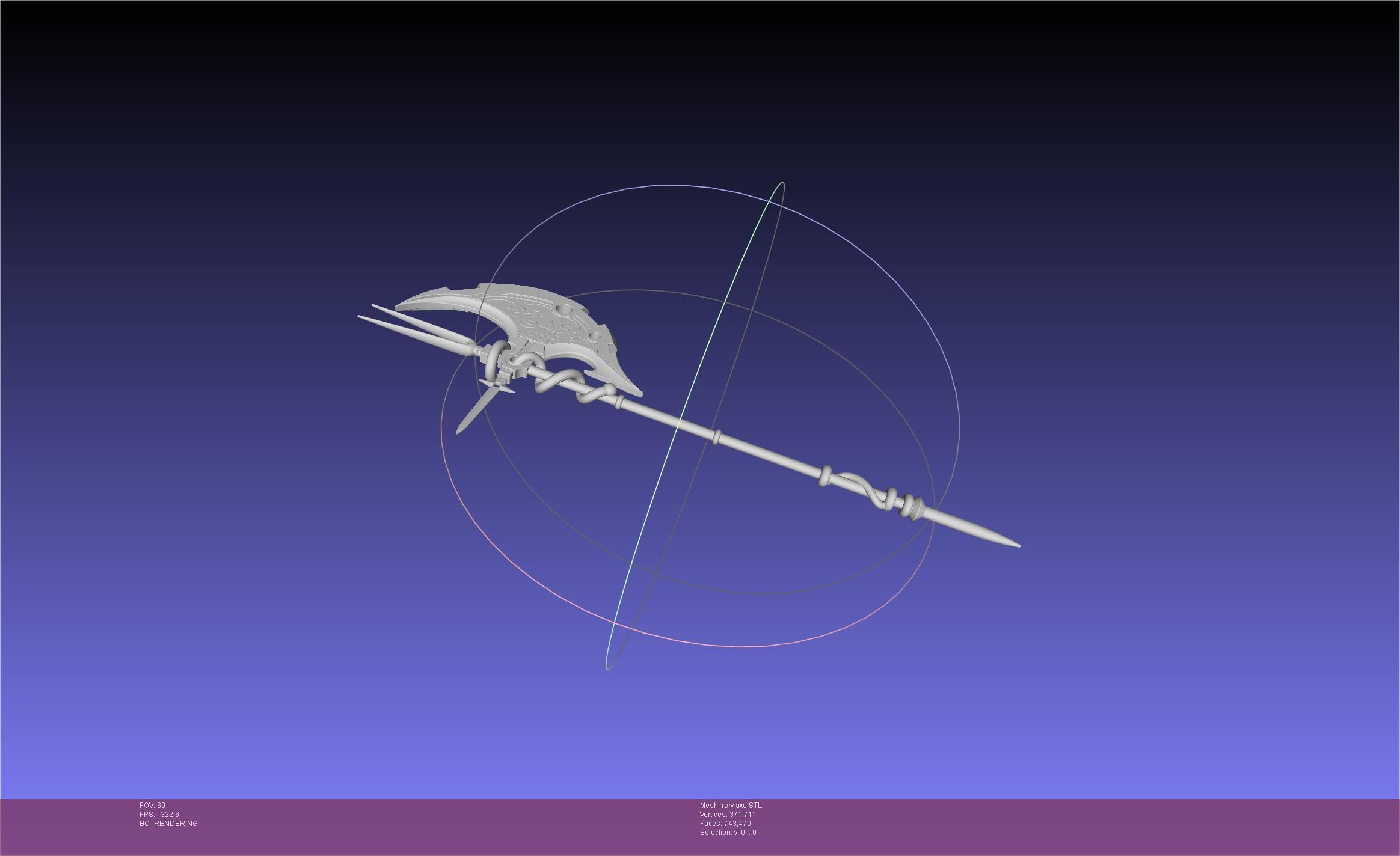 Gate Rory Mercury Axe Printable Assembly 3D print model_57