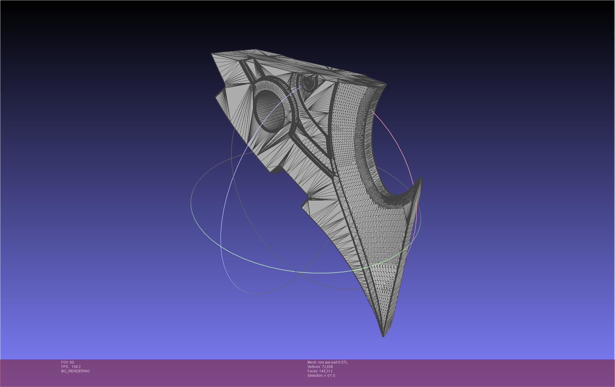 Gate Rory Mercury Axe Printable Assembly 3D print model_131