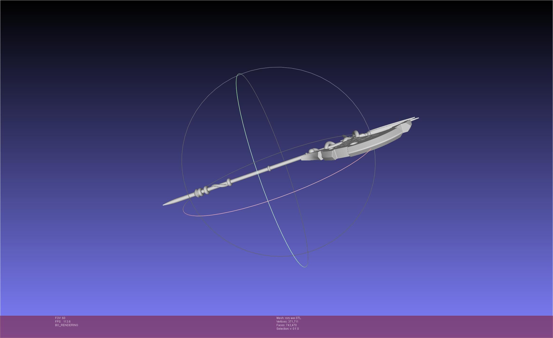 Gate Rory Mercury Axe Printable Assembly 3D print model_21