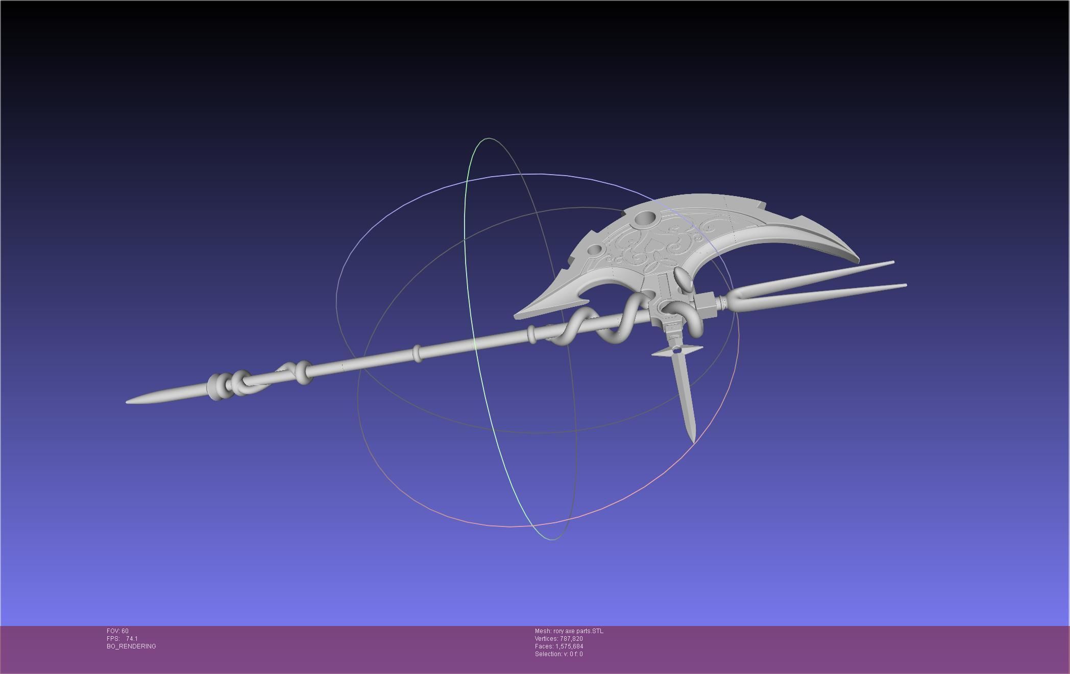 Gate Rory Mercury Axe Printable Assembly 3D print model_142