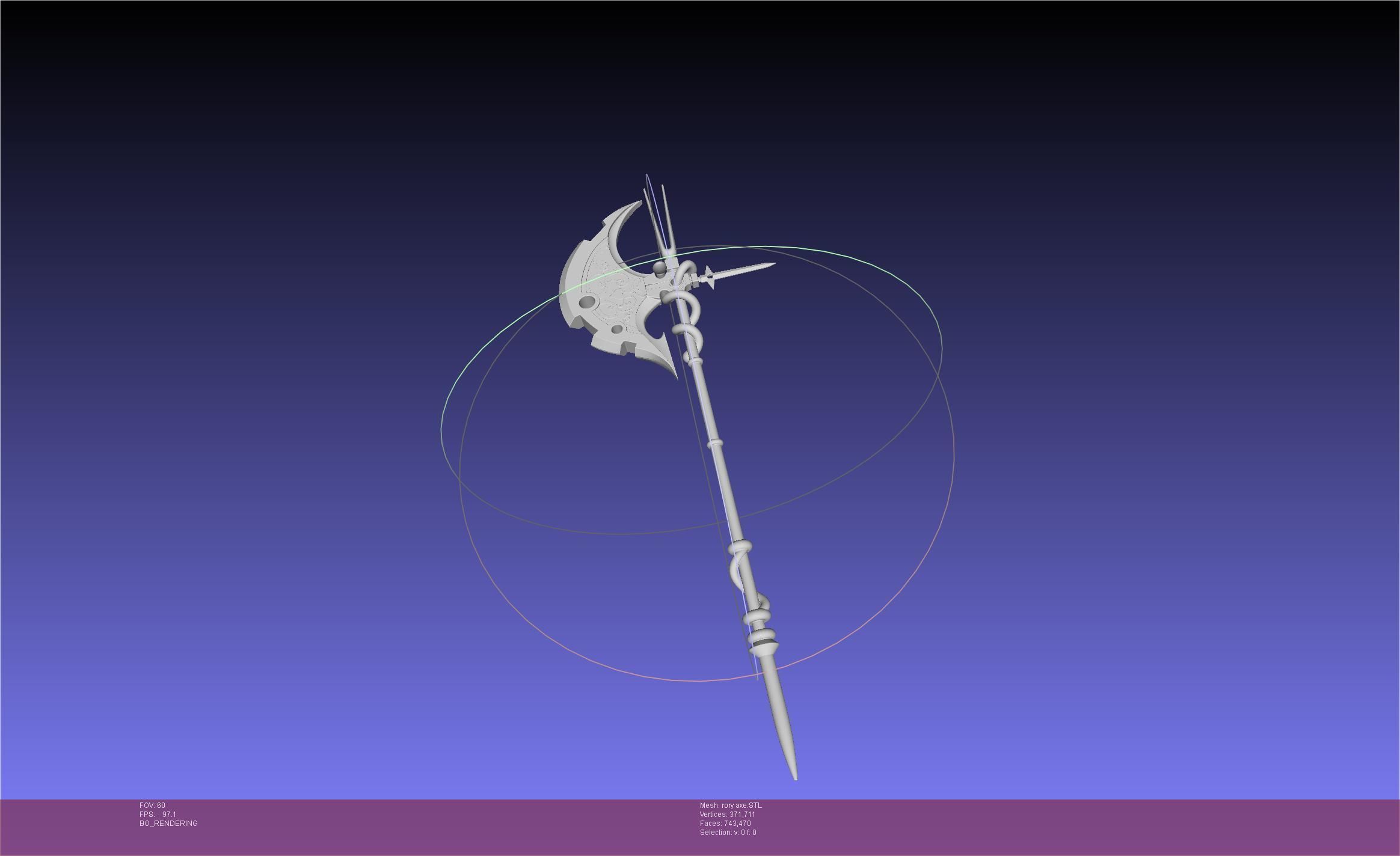 Gate Rory Mercury Axe Printable Assembly 3D print model_33
