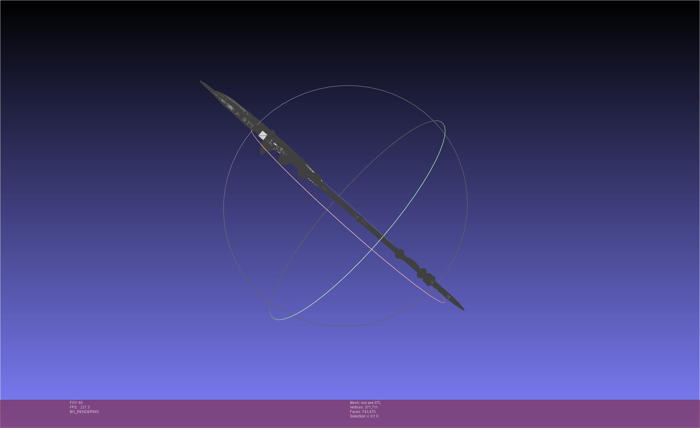 Gate Rory Mercury Axe Printable Assembly 3D print model_89
