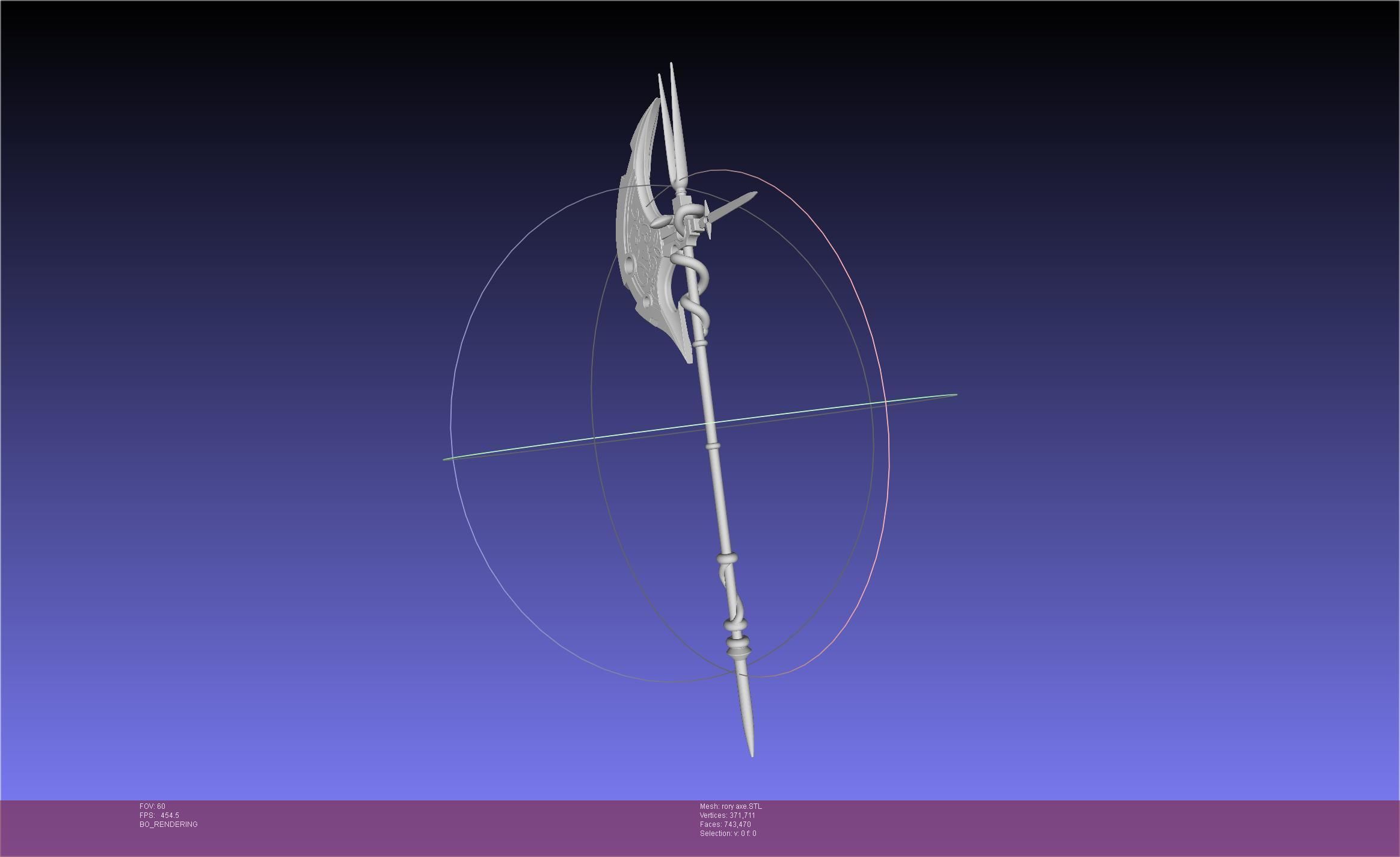 Gate Rory Mercury Axe Printable Assembly 3D print model_68