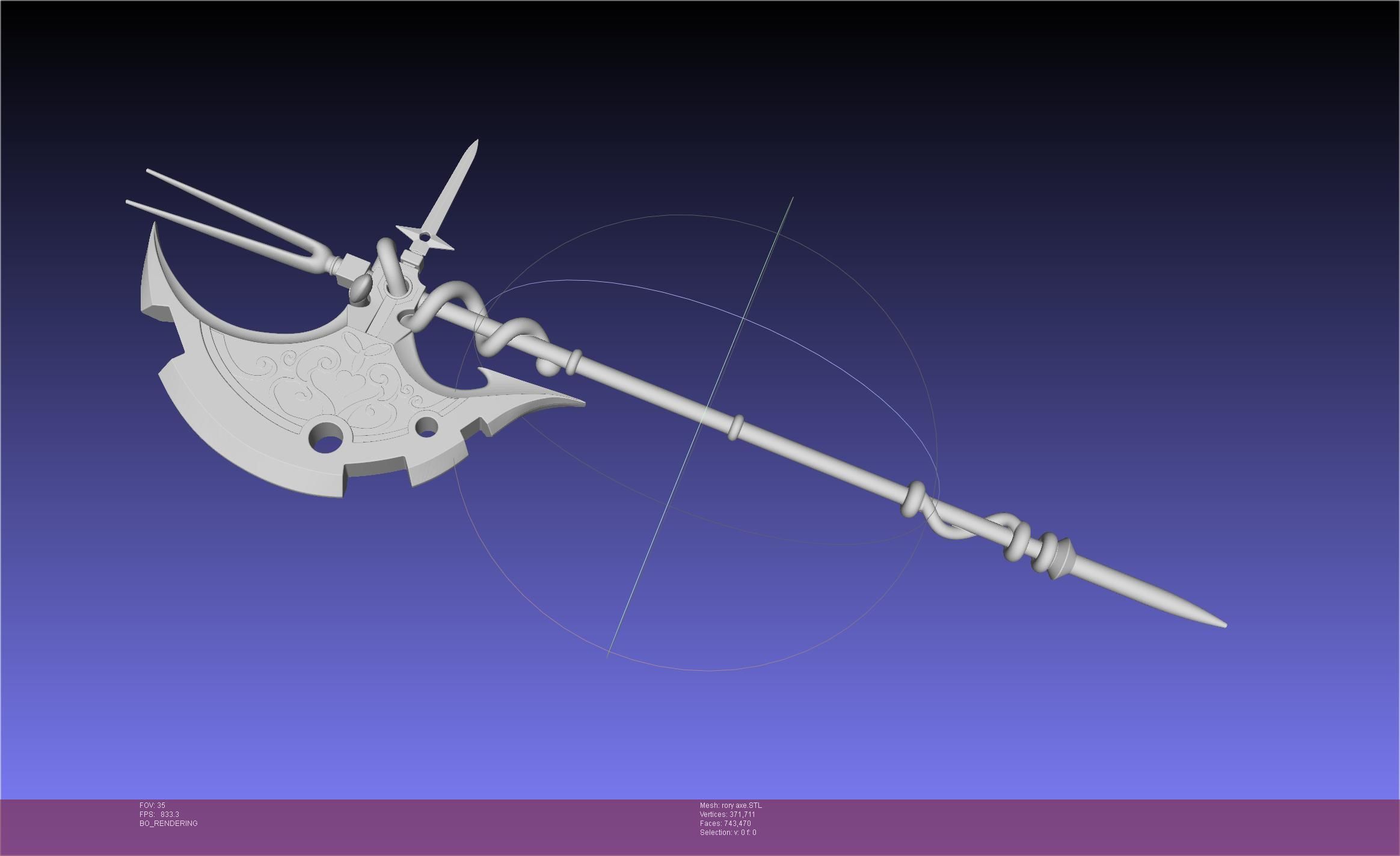 Gate Rory Mercury Axe Printable Assembly 3D print model_108